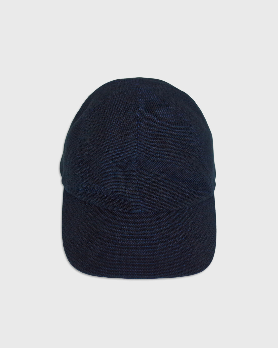 MATURE HA._MIL Linen Canvas Washed Trainer Cap Wide, Navy