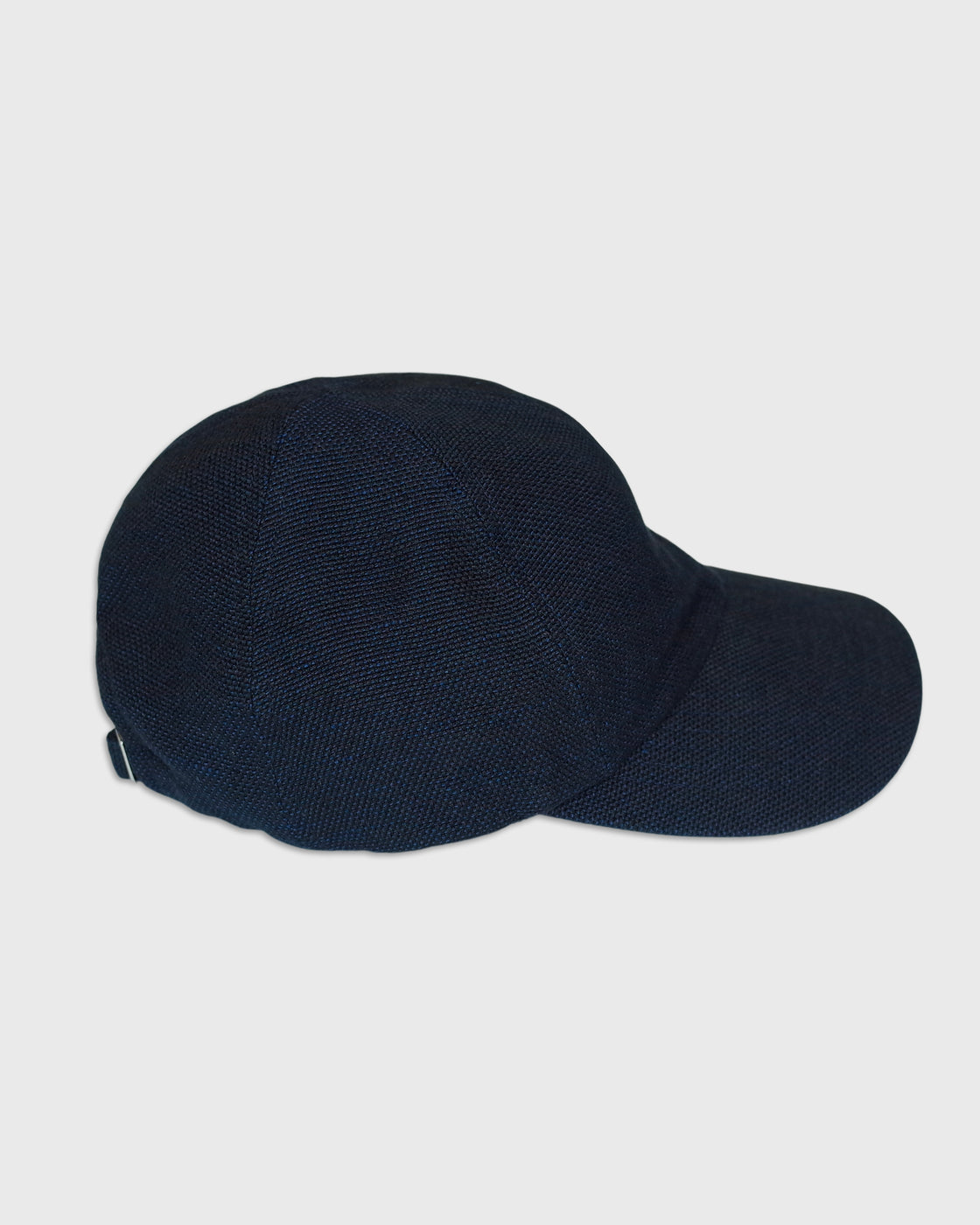 MATURE HA._MIL Linen Canvas Washed Trainer Cap Wide, Navy