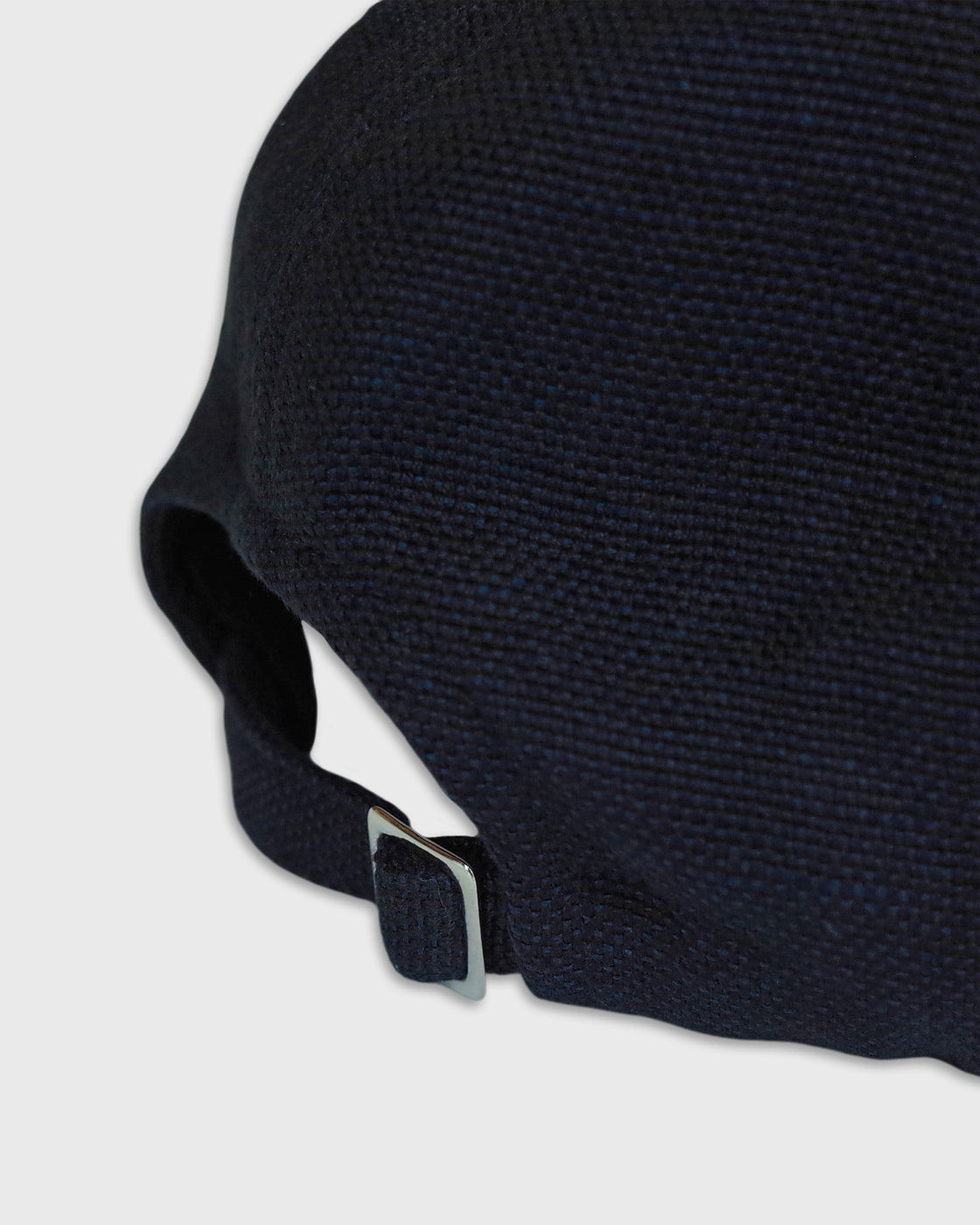 MATURE HA._MIL Linen Canvas Washed Trainer Cap Wide, Navy
