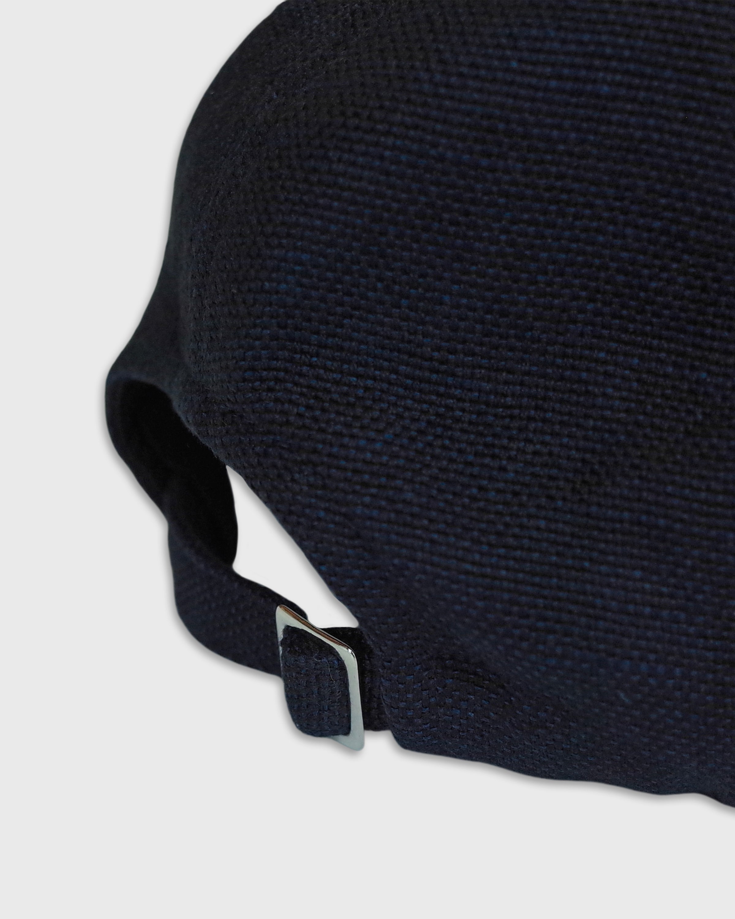 MATURE HA._MIL Linen Canvas Washed Trainer Cap Wide, Navy