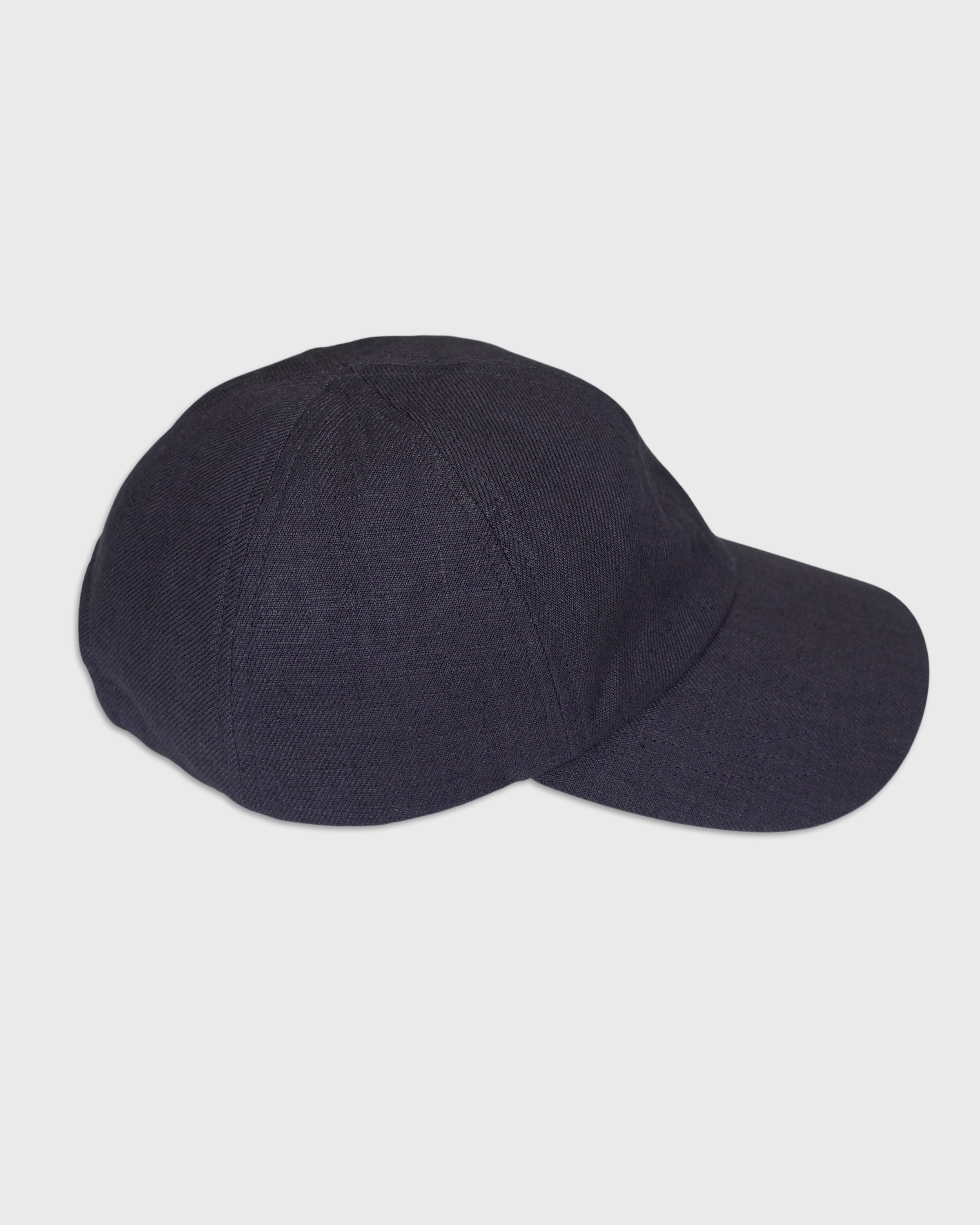 MATURE HA._MIL Linen Trainer Cap Low, Charcoal Grey