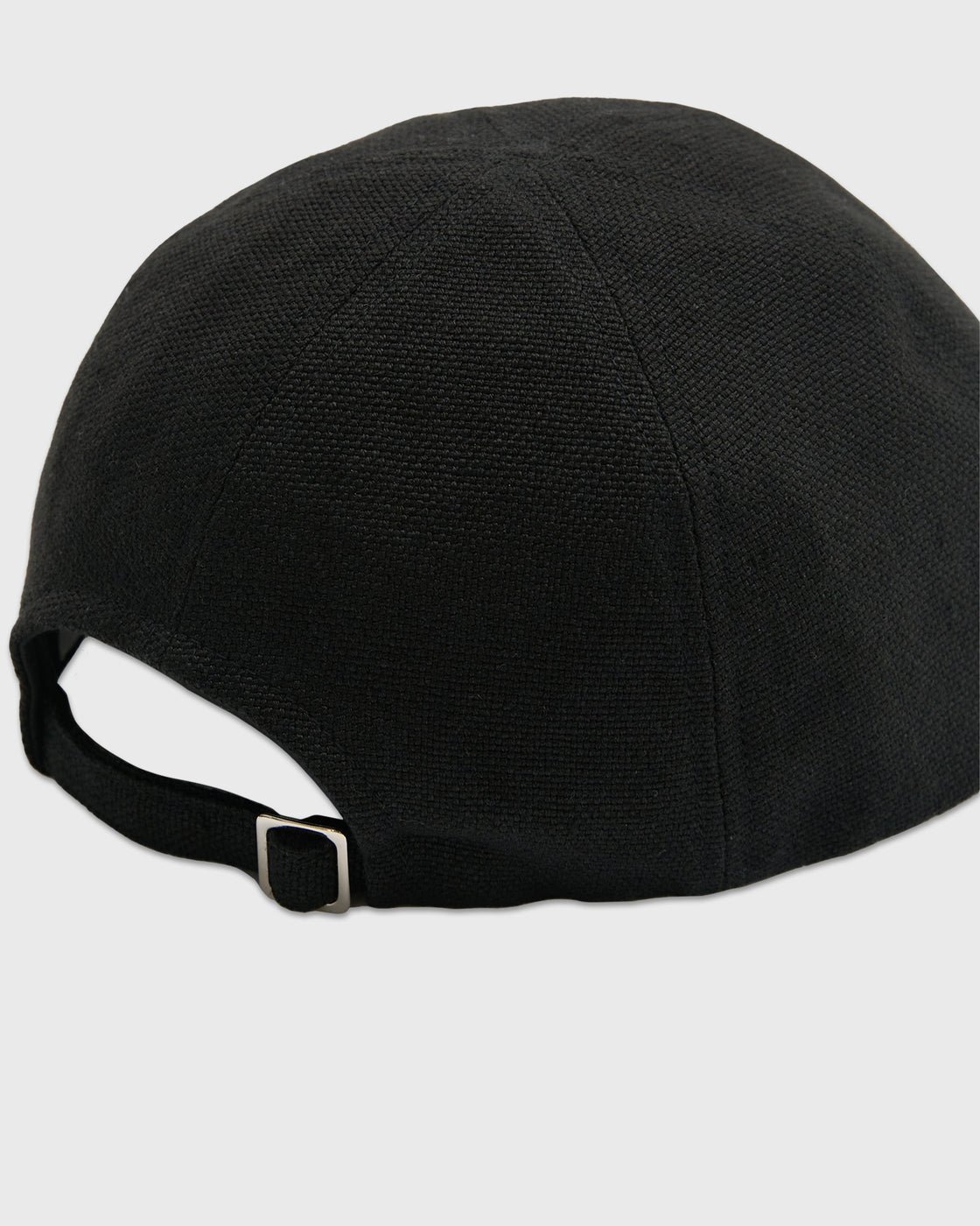 MATURE HA._MIL Linen Canvas Washed Trainer Cap, Black