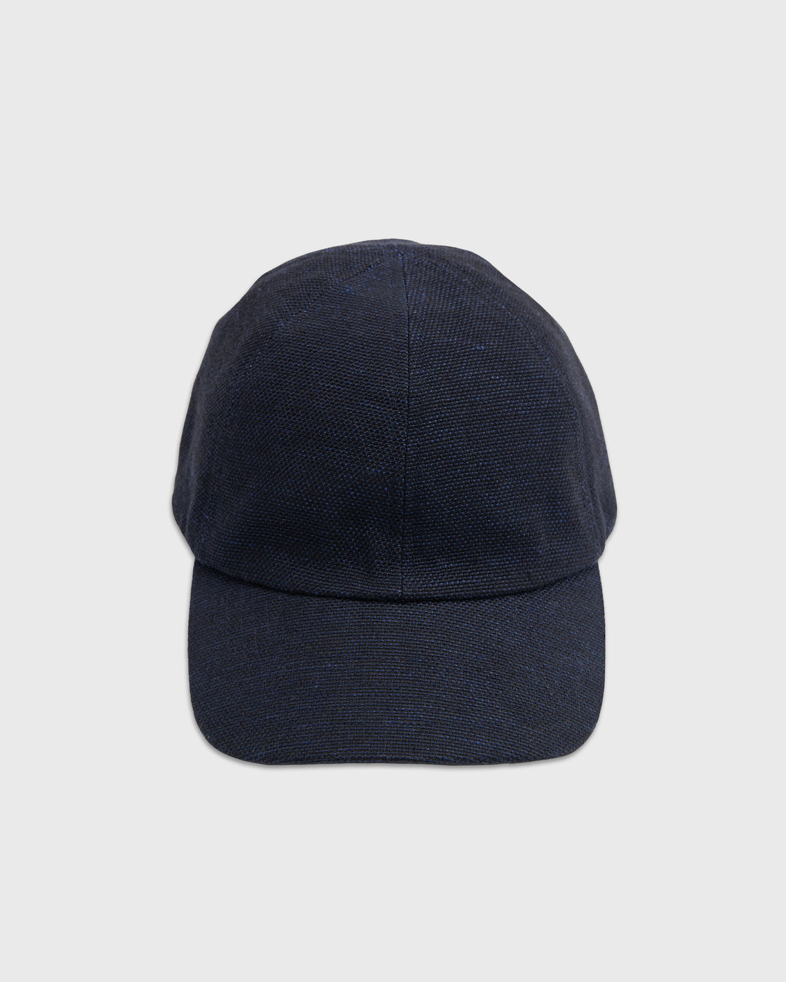 MATURE HA._MIL Linen Canvas Washed Trainer Cap, Navy