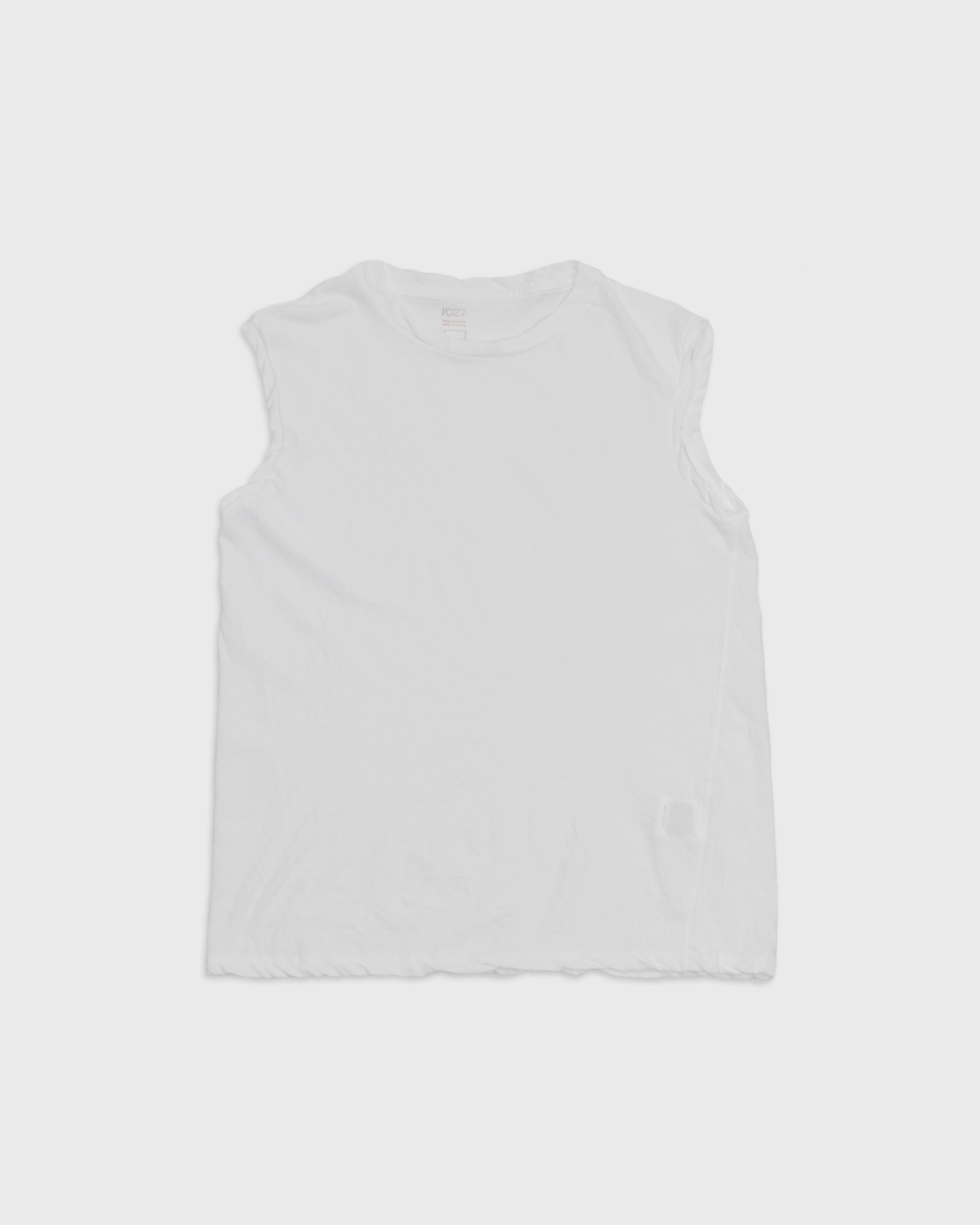 1027 25SS Cutsew No Sleeve, White