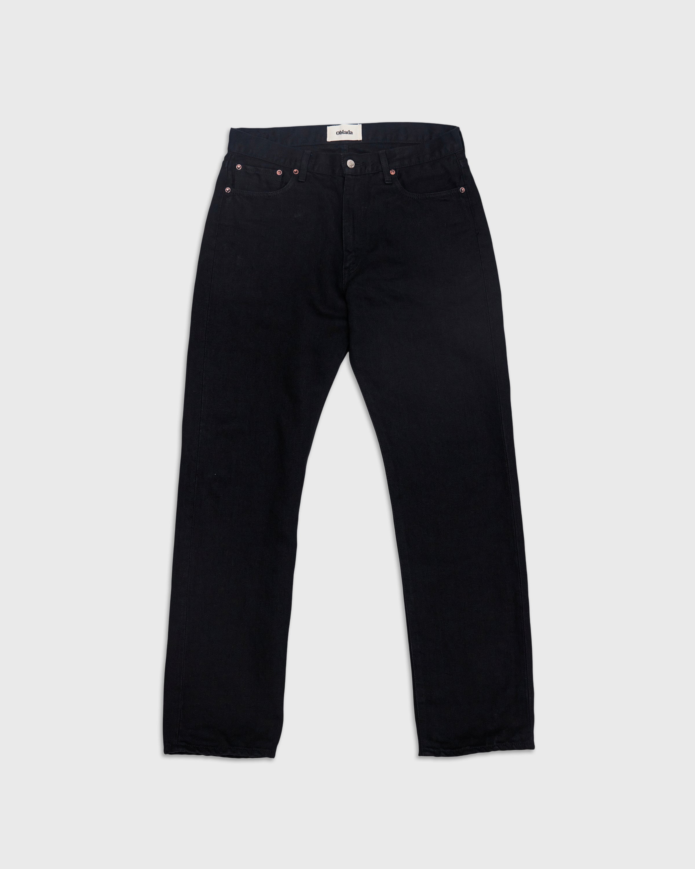Oblada Hemp Denim Pants, Black
