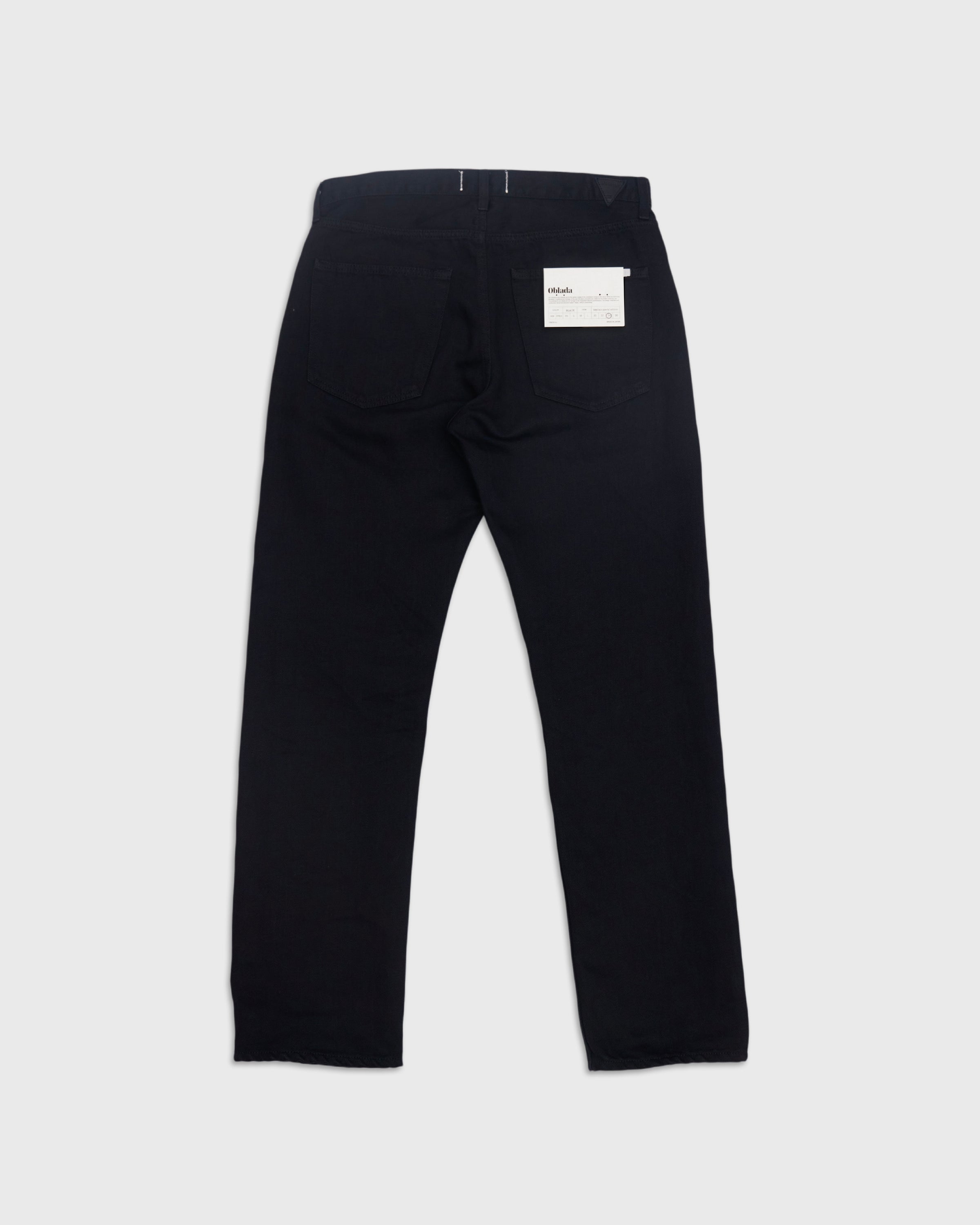 Oblada Hemp Denim Pants, Black