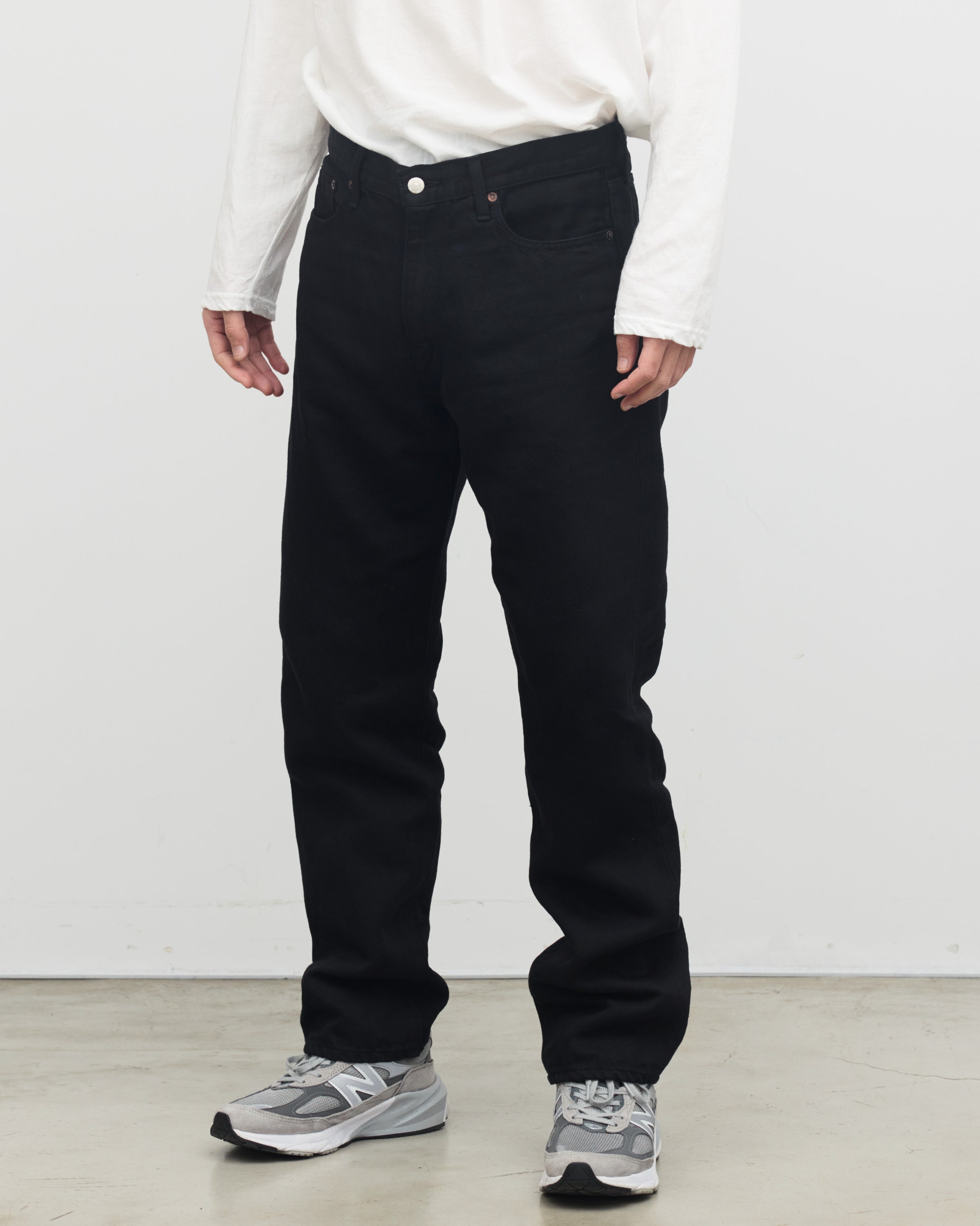 Oblada Hemp Denim Pants, Black