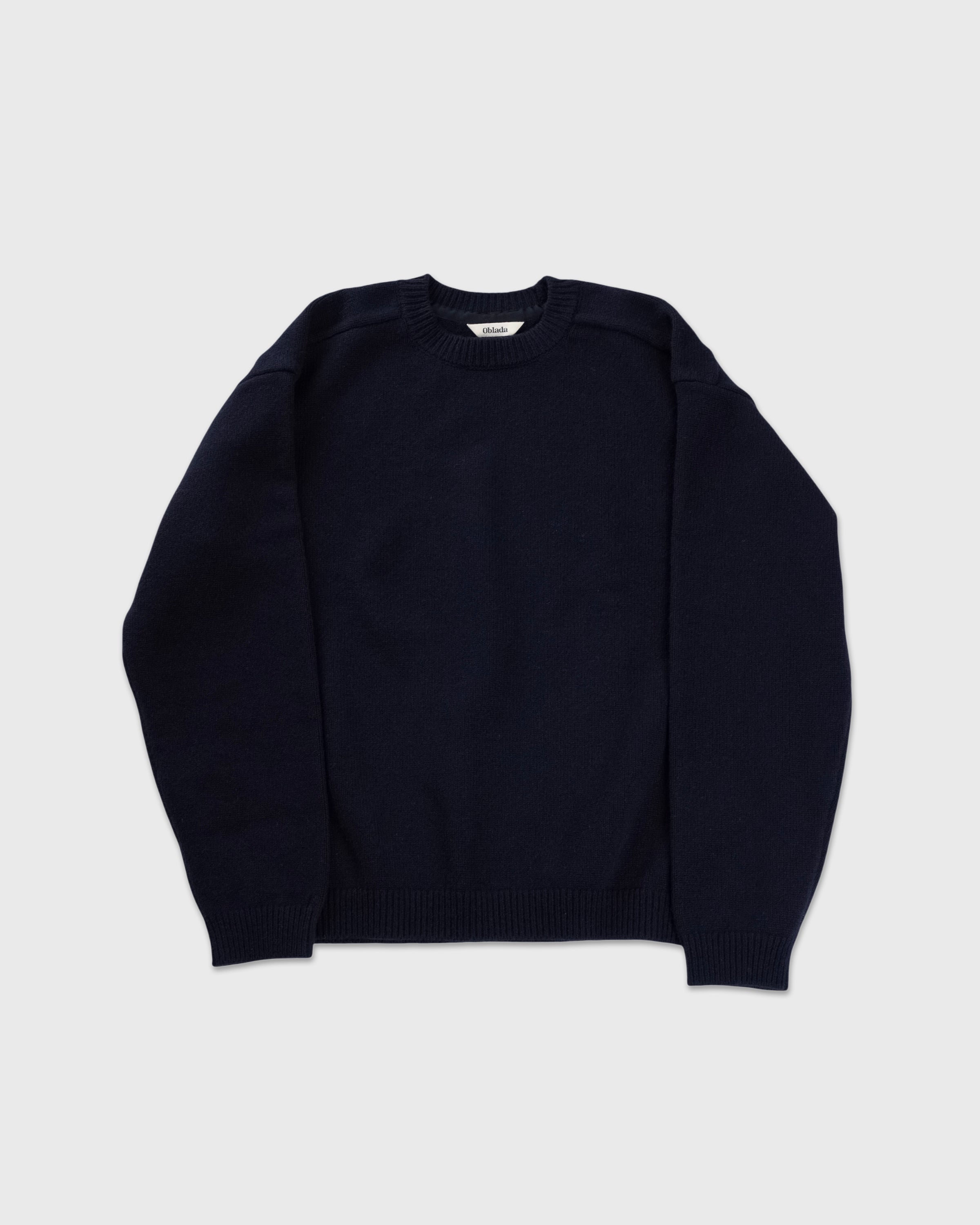 Oblada William Crew Neck Knit, Navy