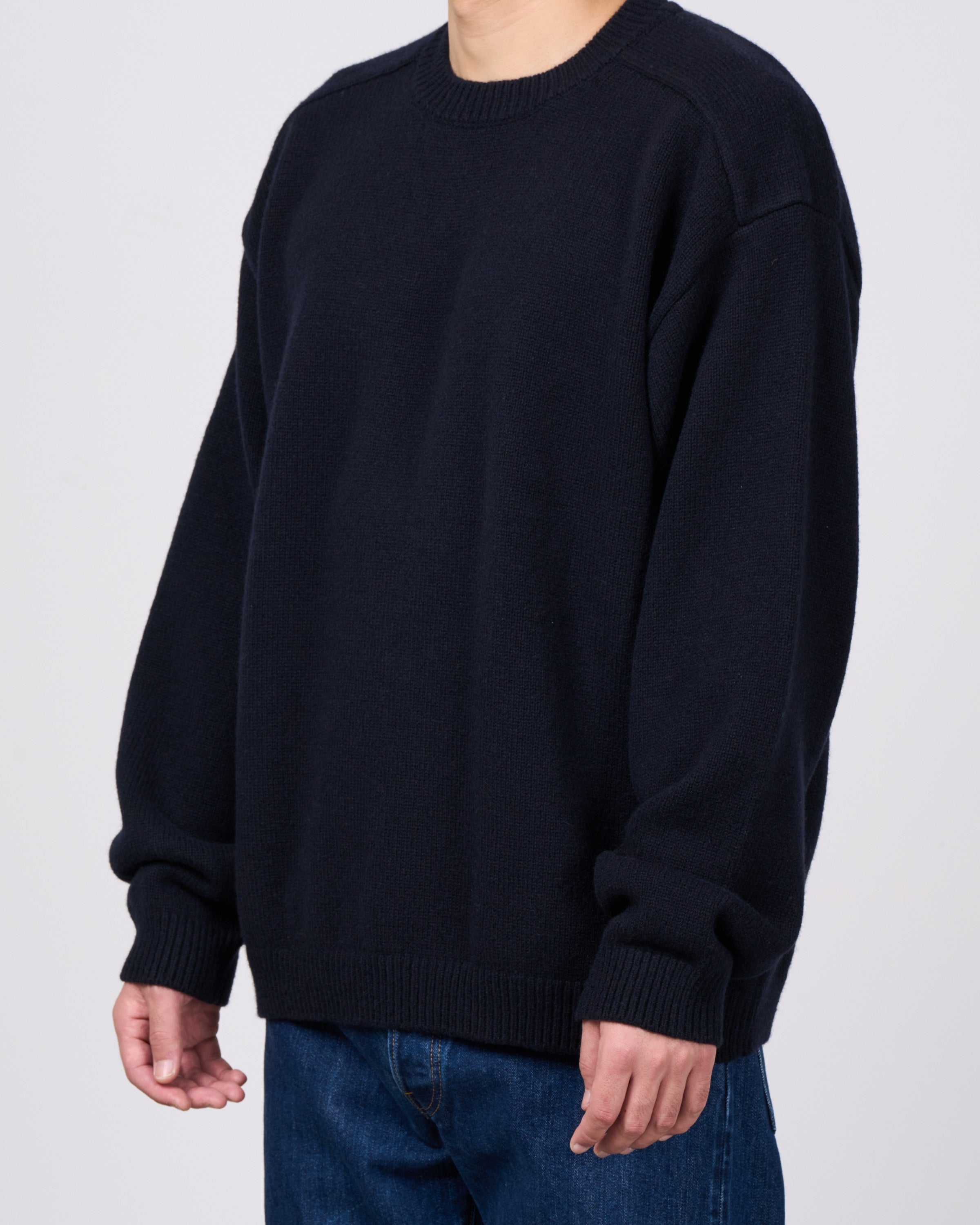 Oblada William Crew Neck Knit, Navy