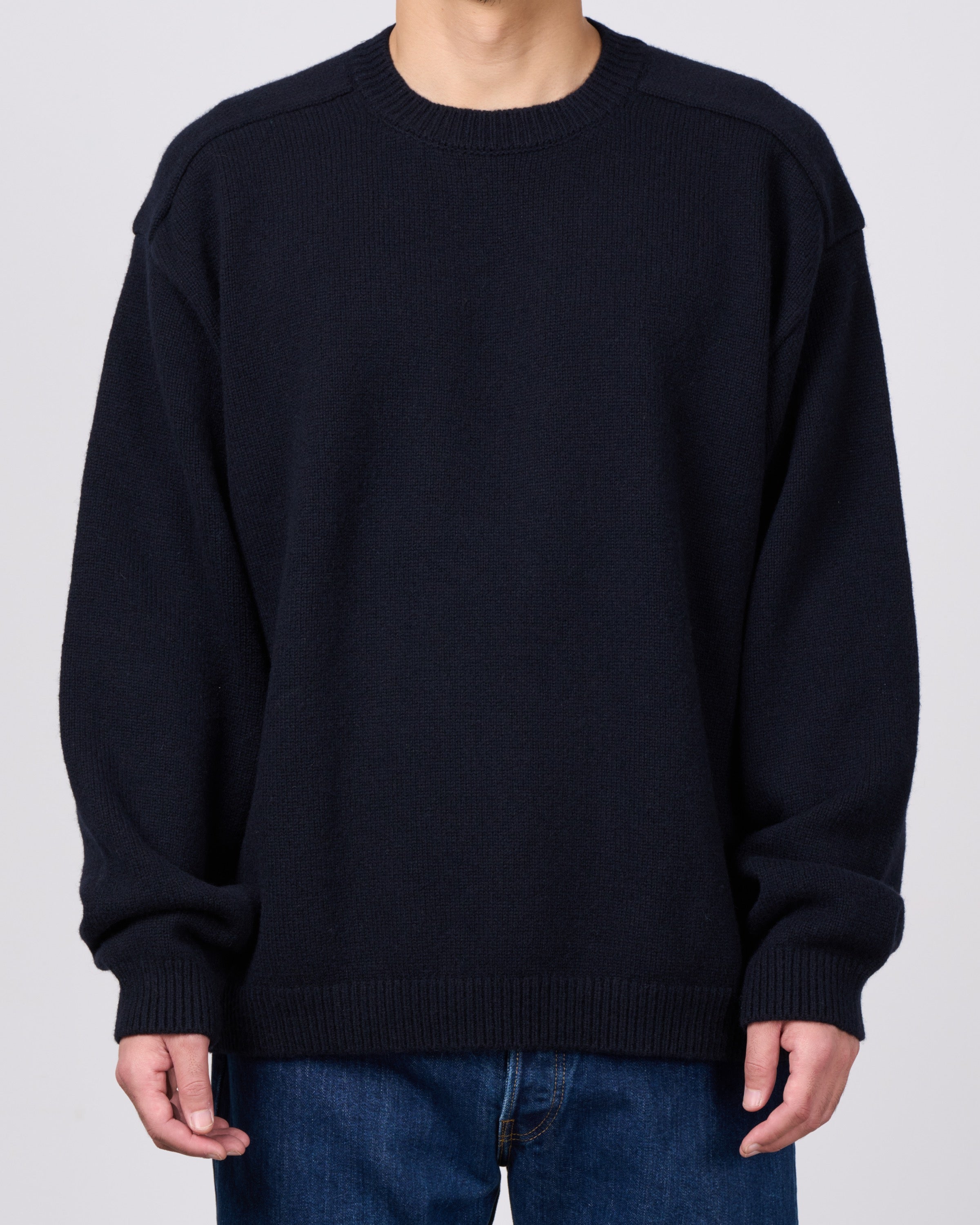 Oblada William Crew Neck Knit, Navy