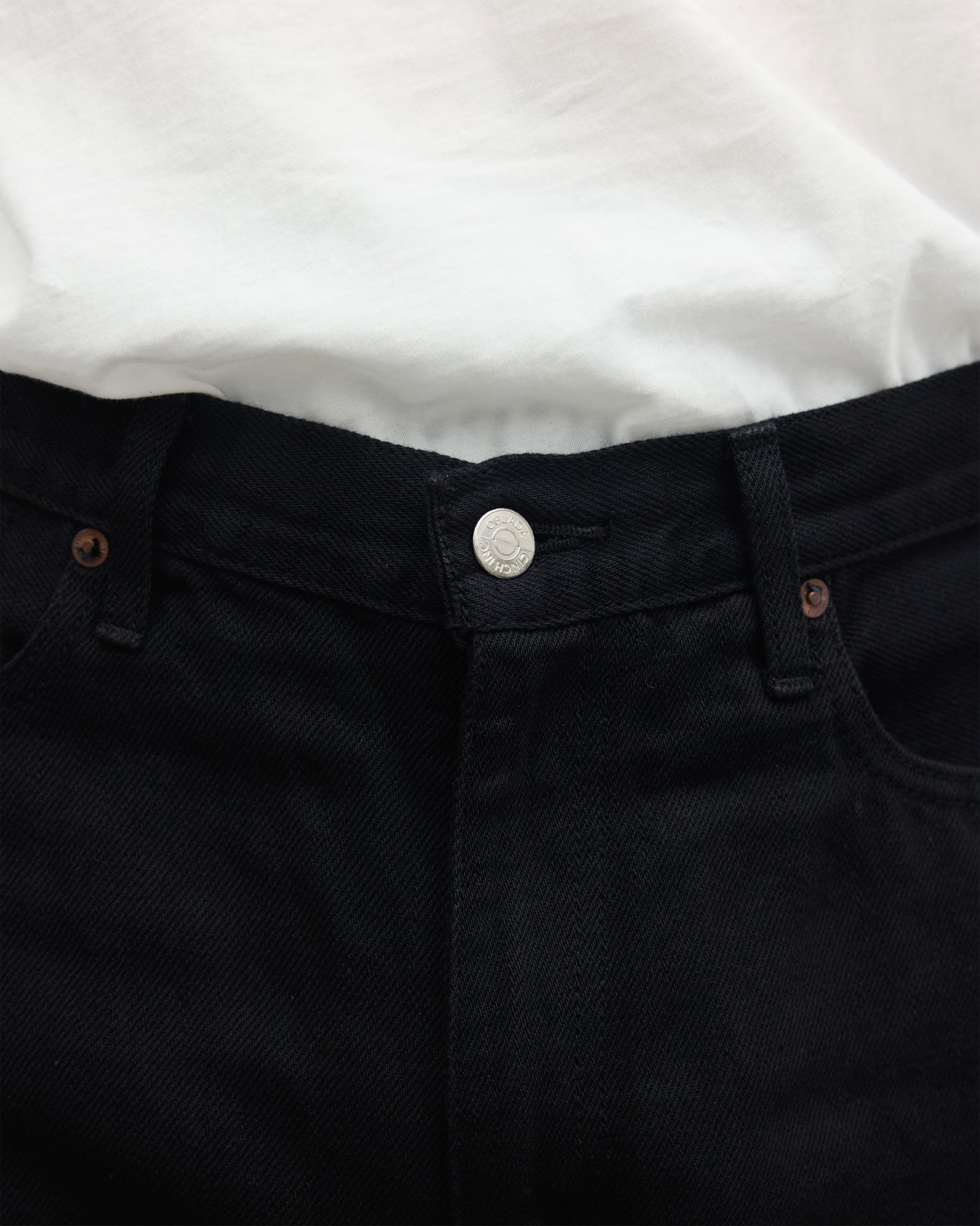 Oblada Hemp Denim Pants, Black