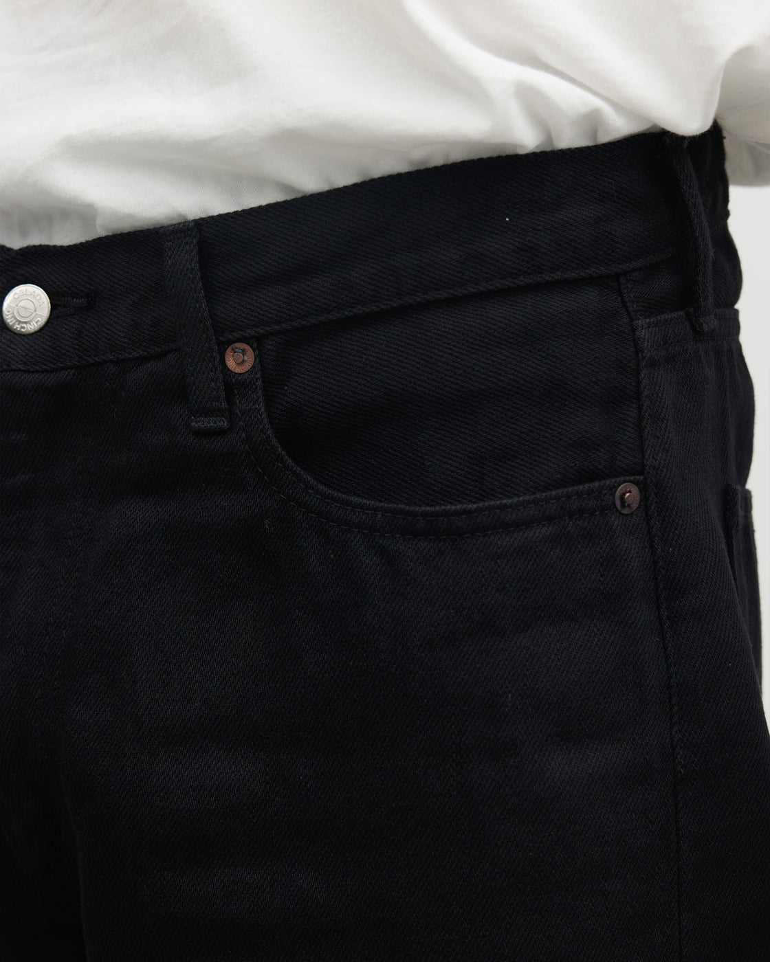 Oblada Hemp Denim Pants, Black