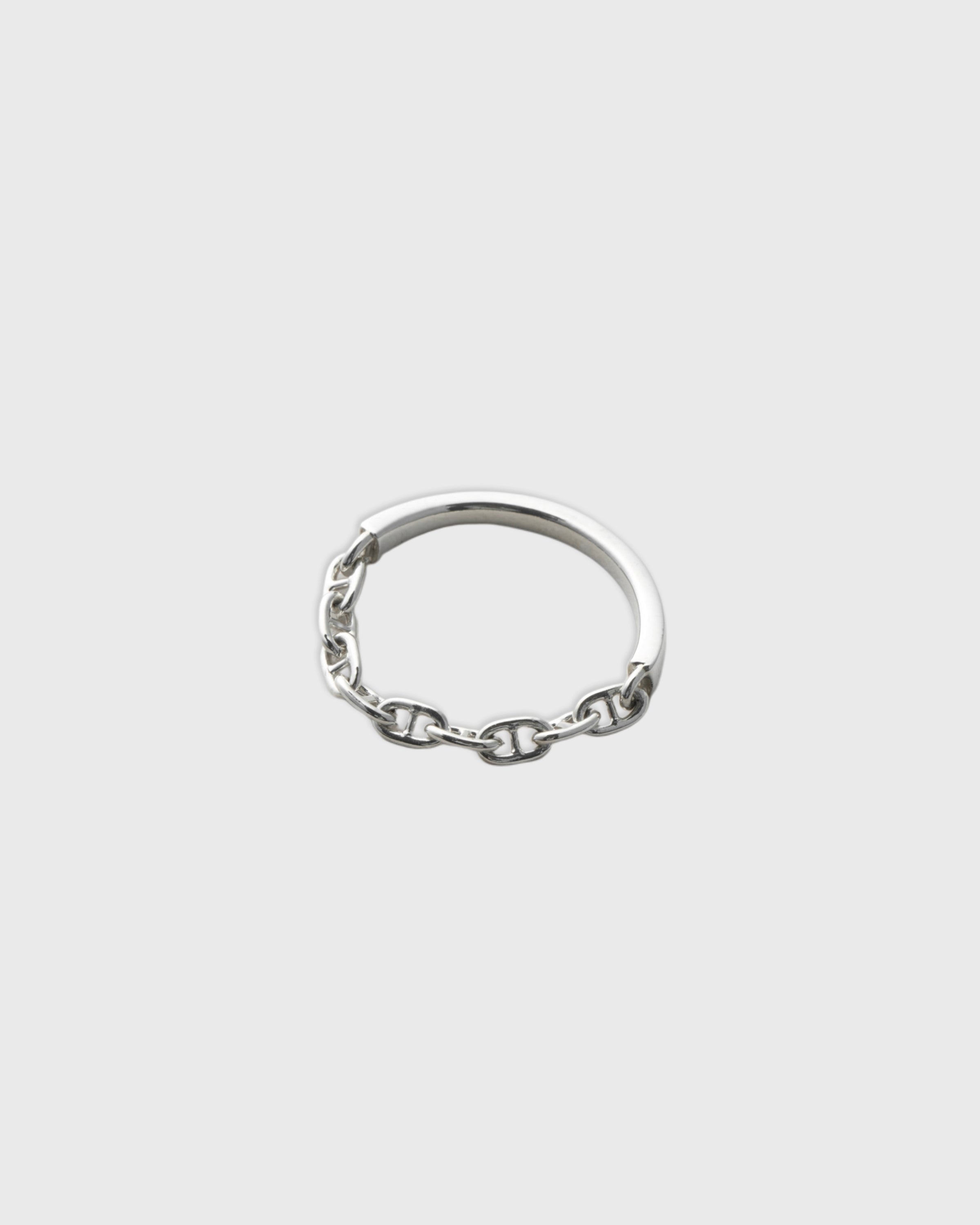 Garden of eden 26SS-014 Round Anchor Chain Ring, Silver