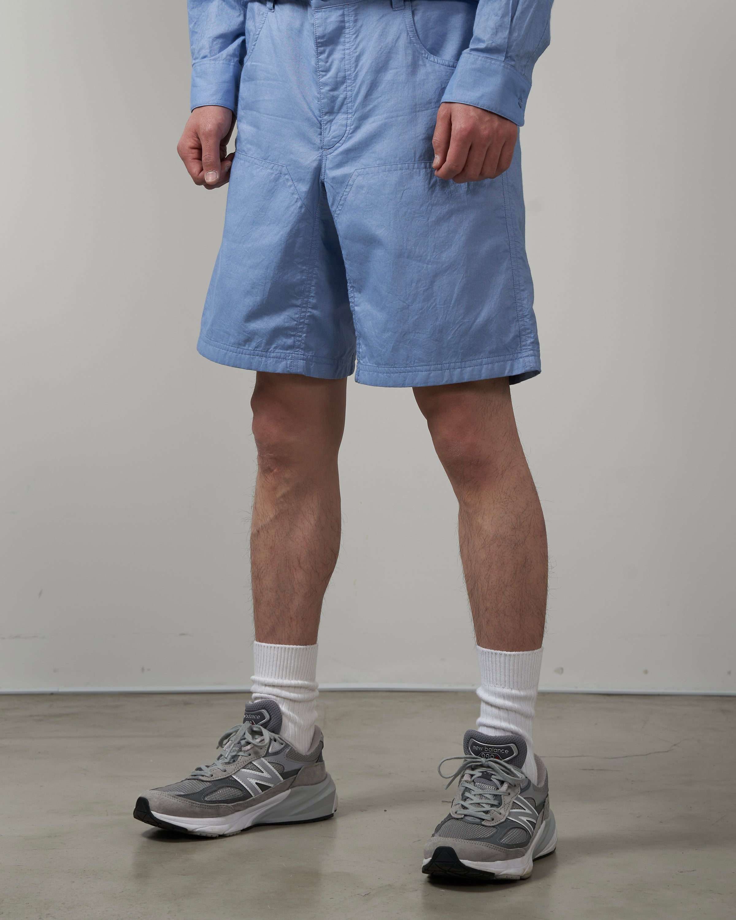 S H DKNS-003 Double Knee Shorts, Blue