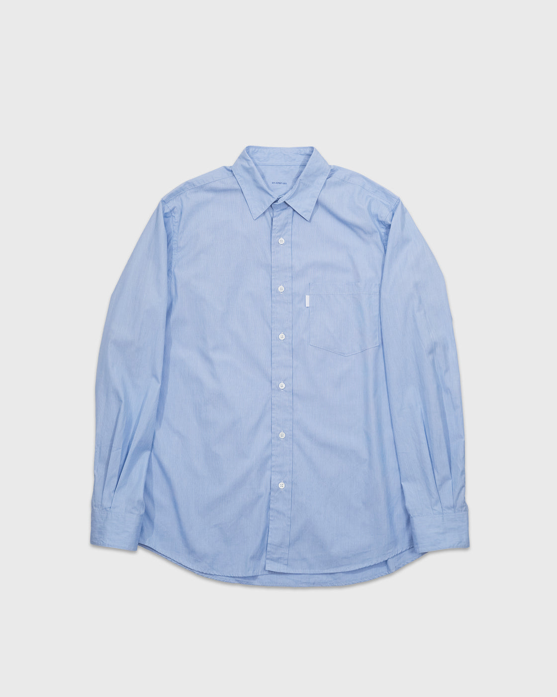 S H GMBT-005 Regular Collar Shirt, LT Blue Stripe