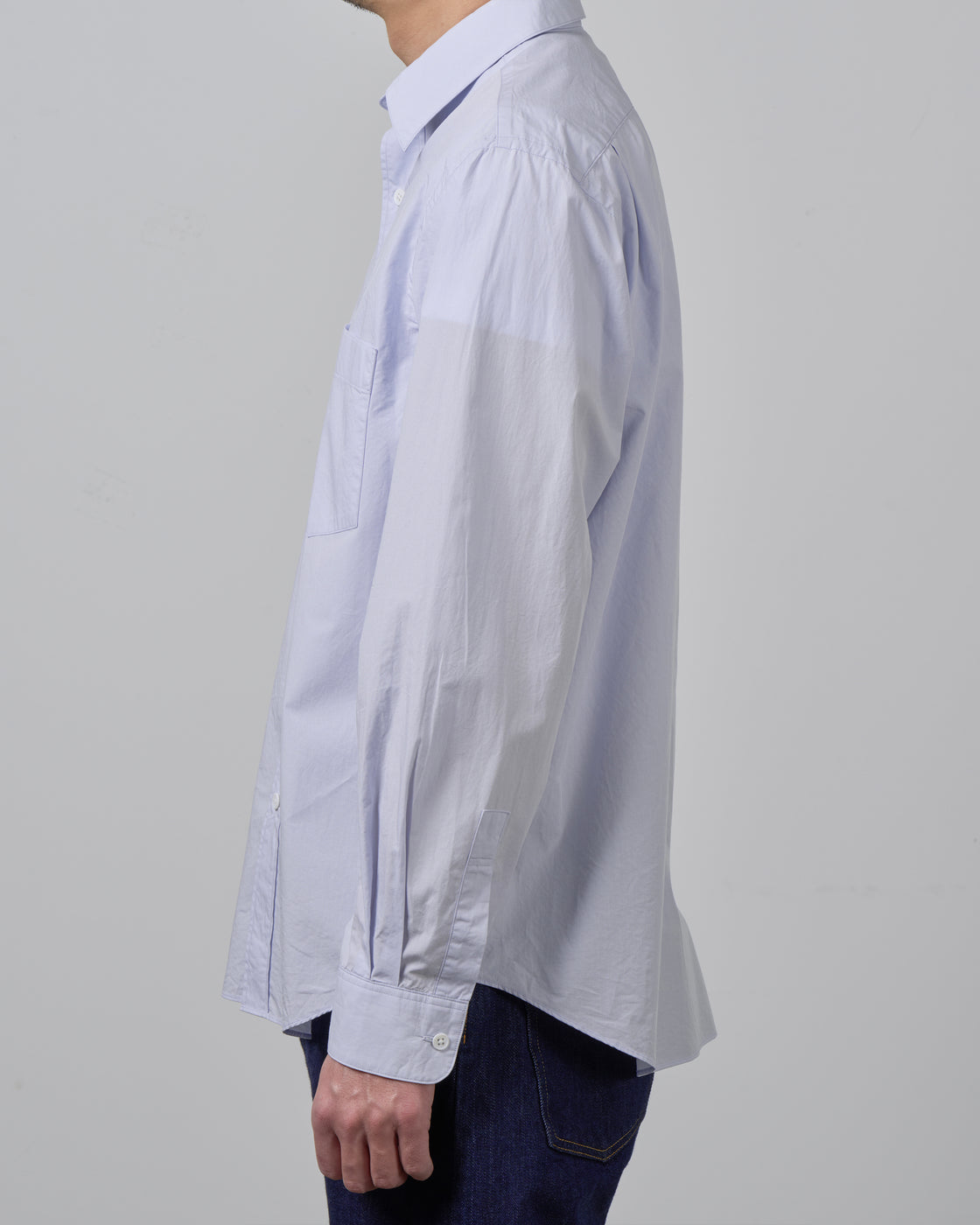 S H Cotton Regular Collar Shirt, Light Blue