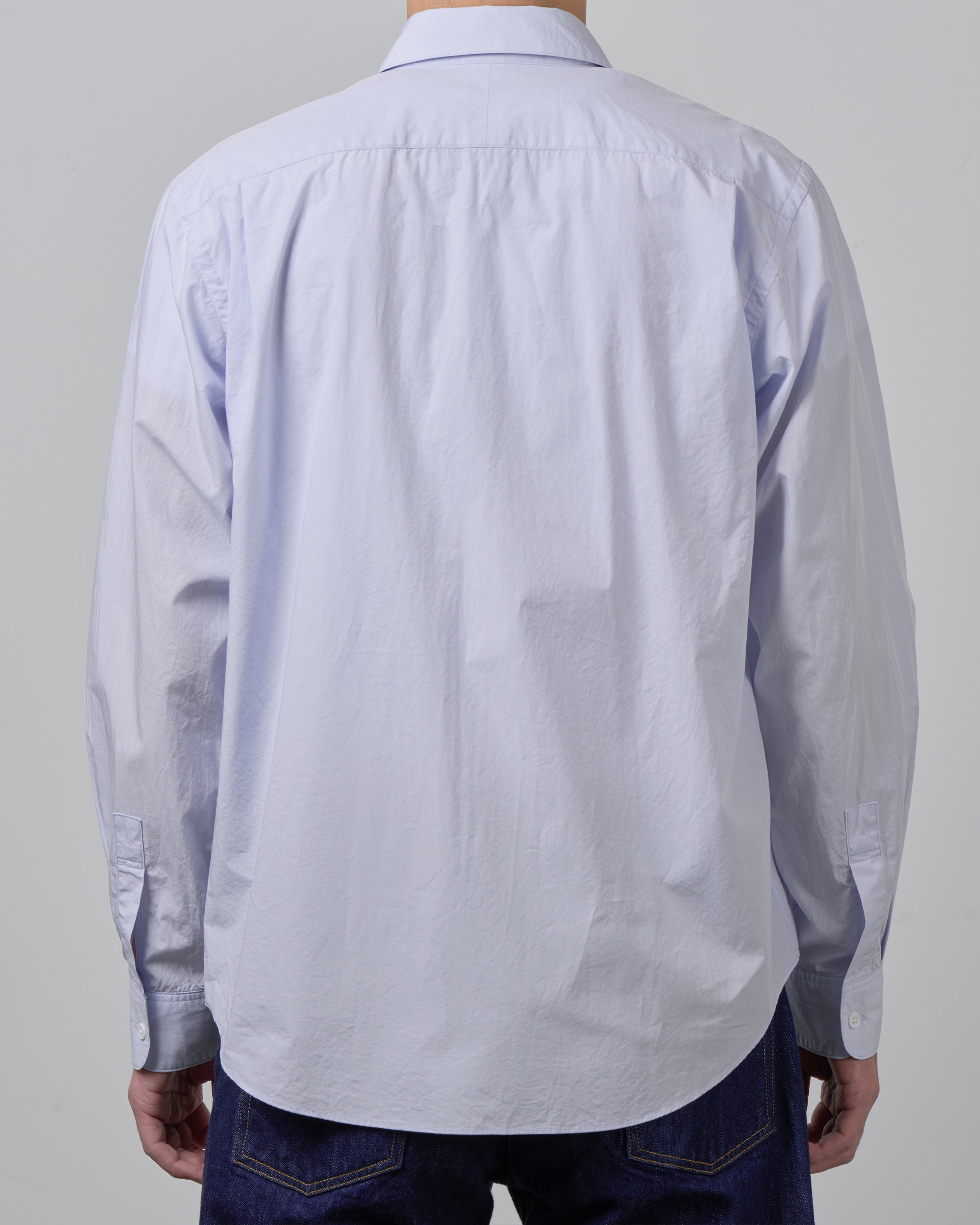 S H Cotton Regular Collar Shirt, Light Blue