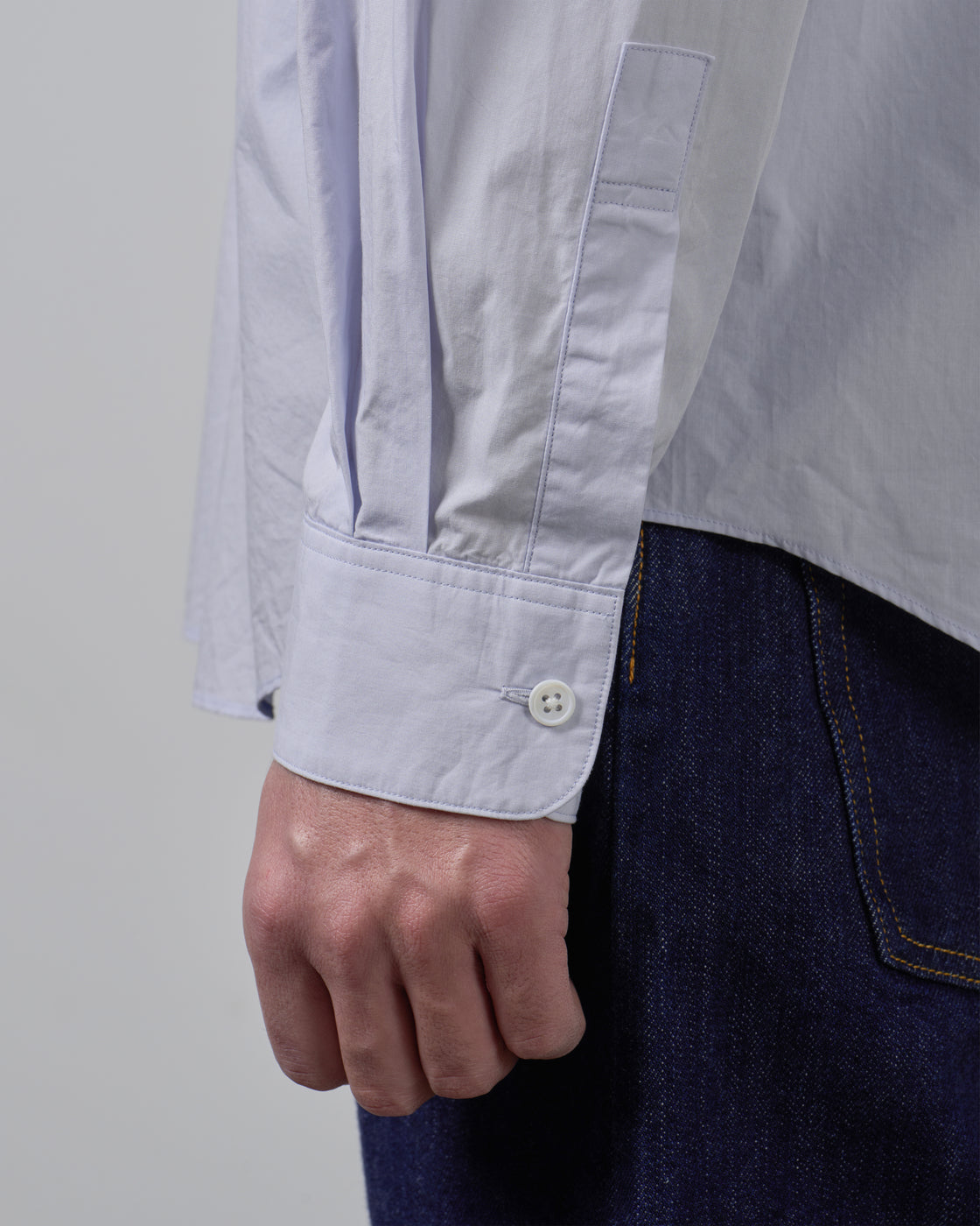 S H Cotton Regular Collar Shirt, Light Blue