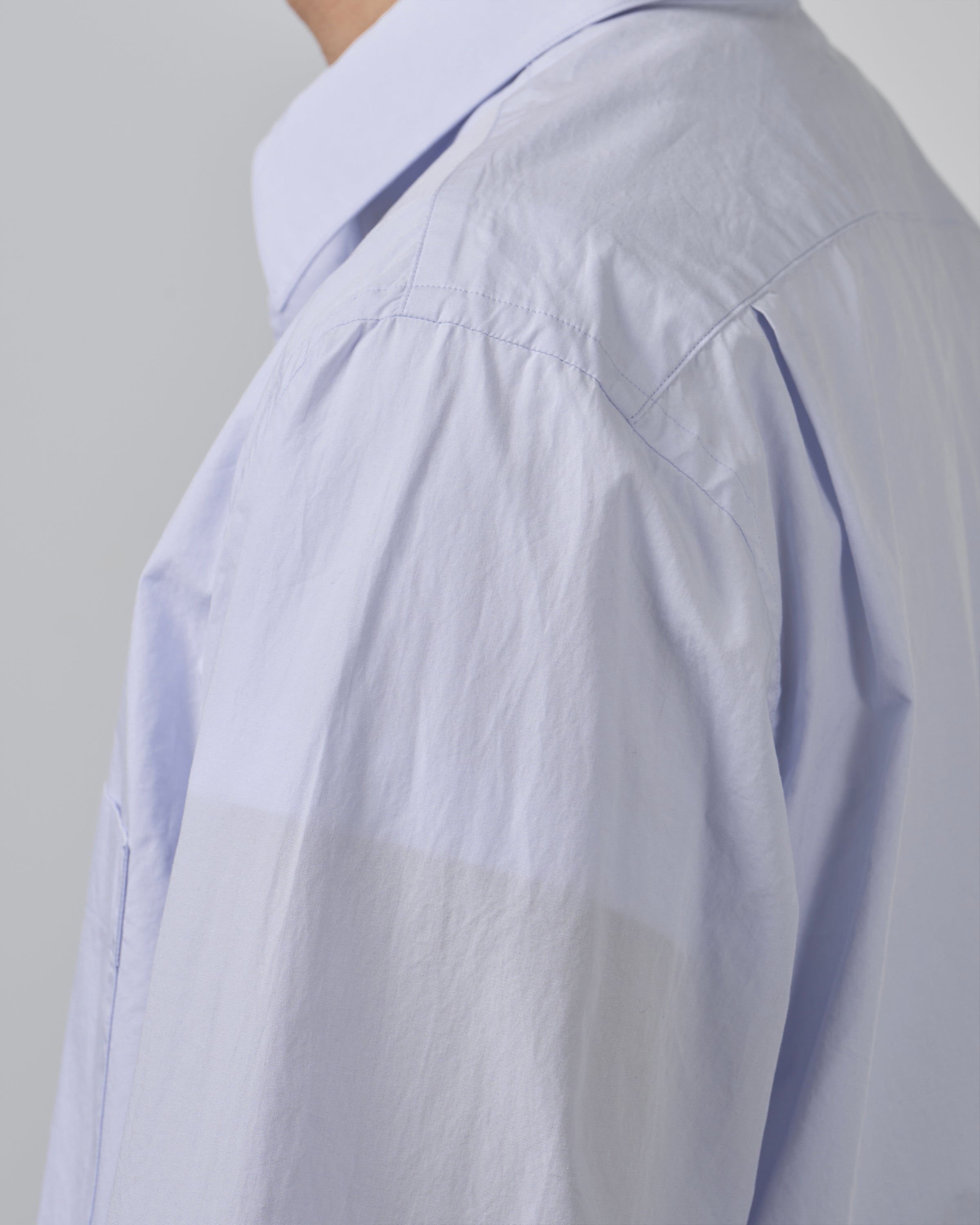 S H Cotton Regular Collar Shirt, Light Blue