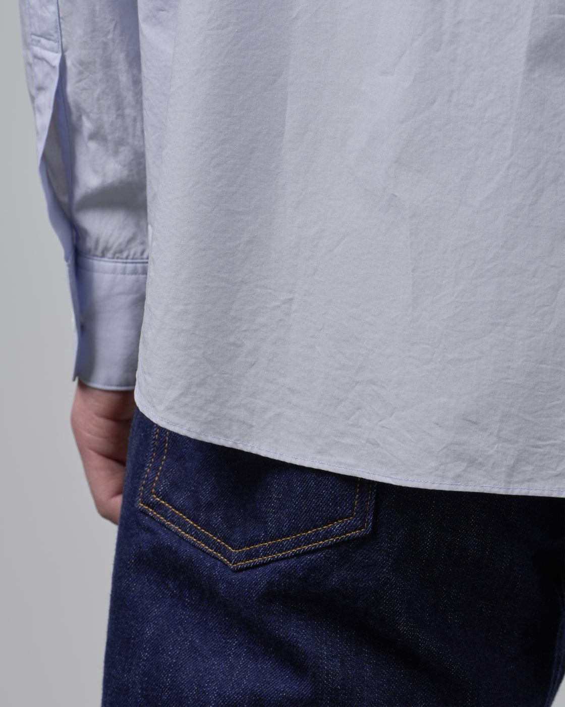 S H Cotton Regular Collar Shirt, Light Blue