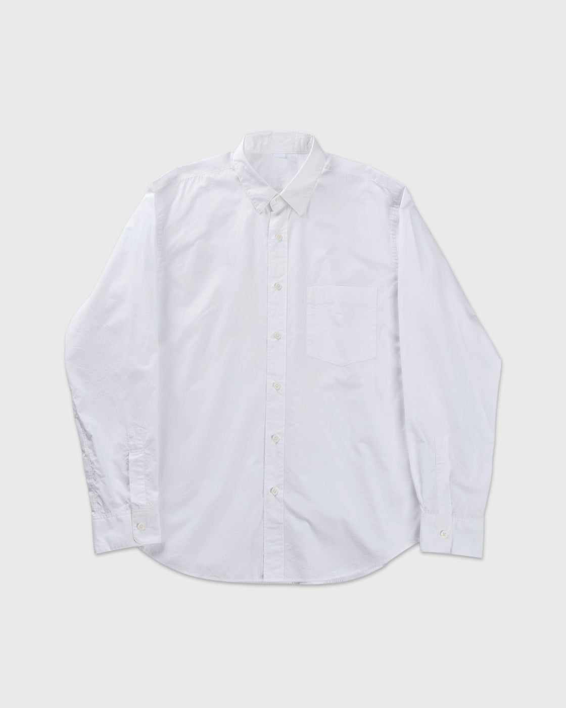 S H Cotton Regular Collar Shirt, White