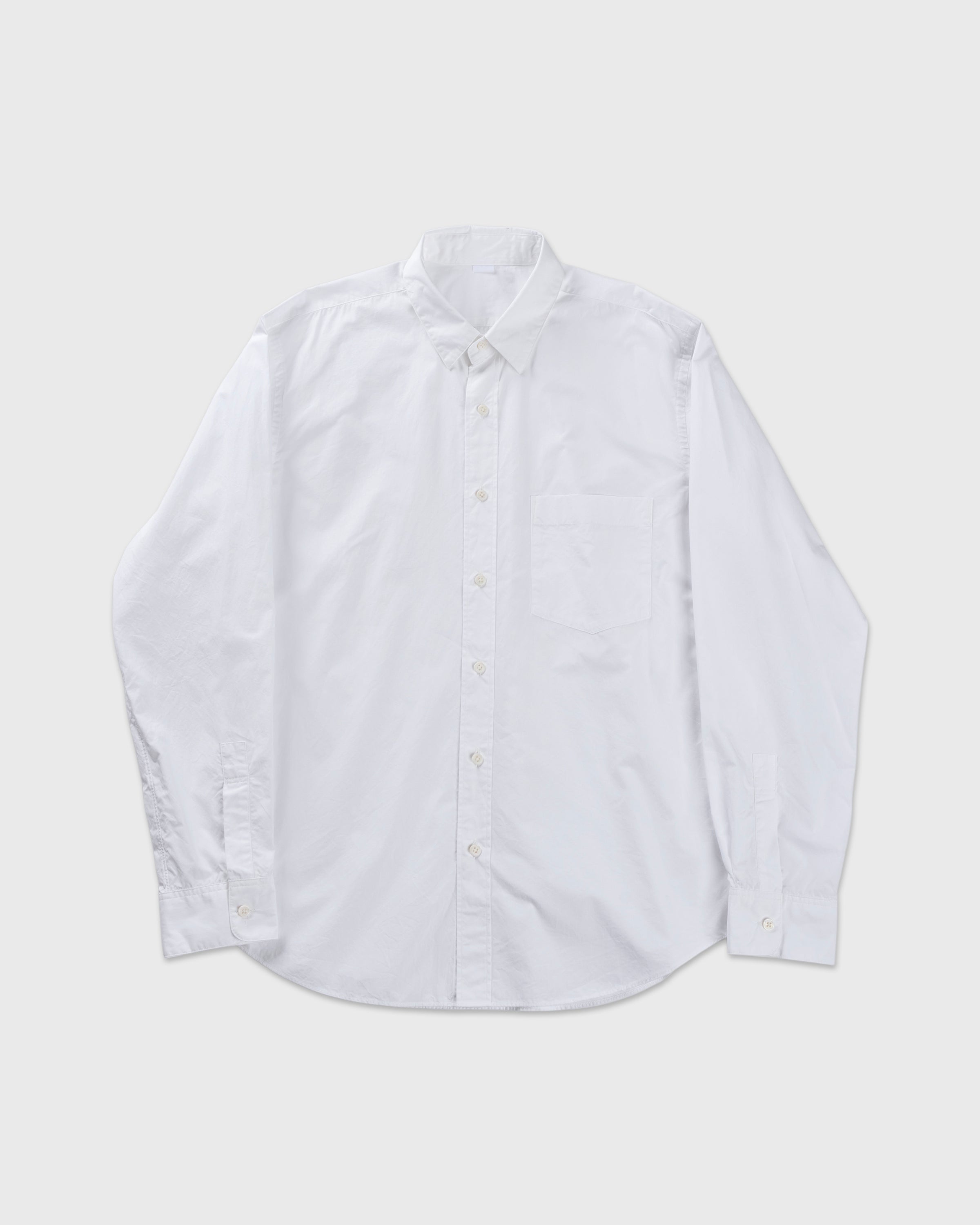 S H Cotton Regular Collar Shirt, White