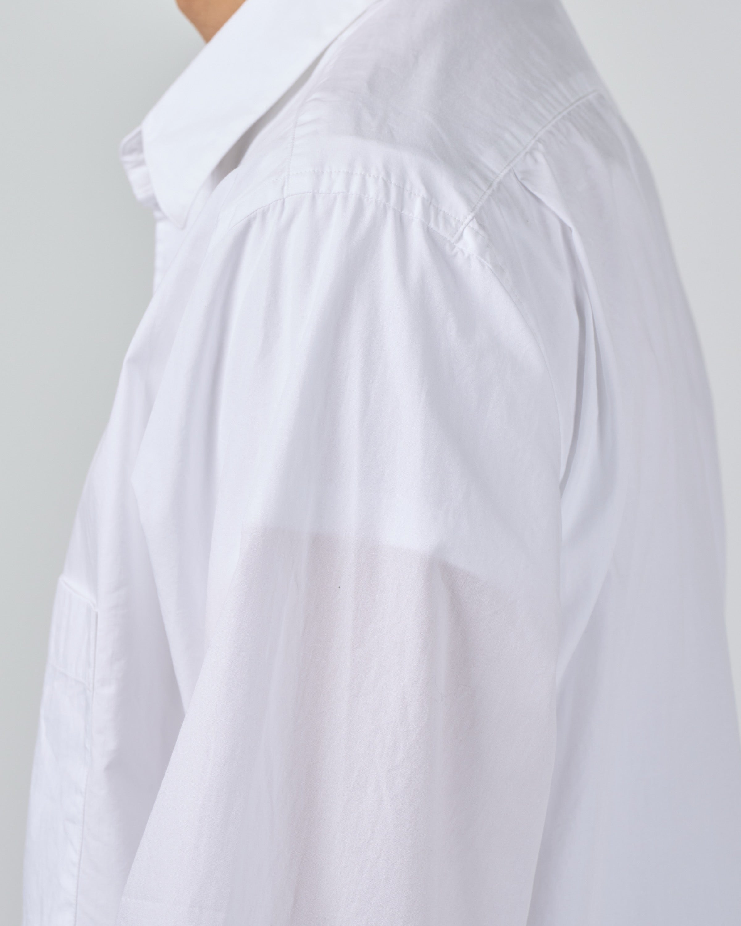 S H Cotton Regular Collar Shirt, White