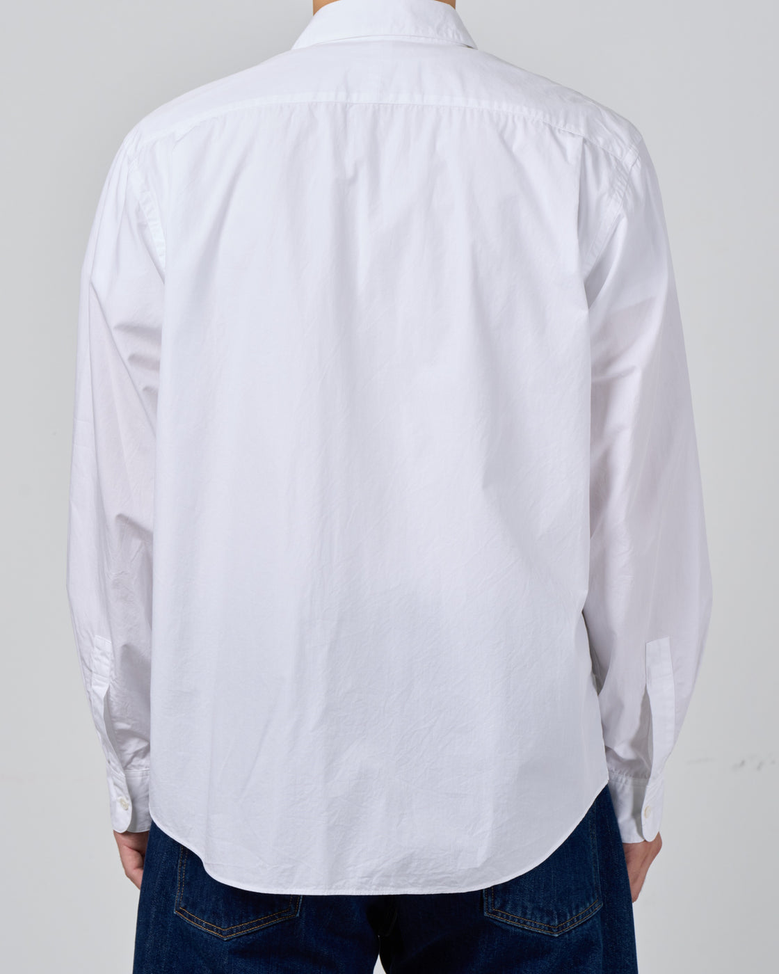 S H Cotton Regular Collar Shirt, White