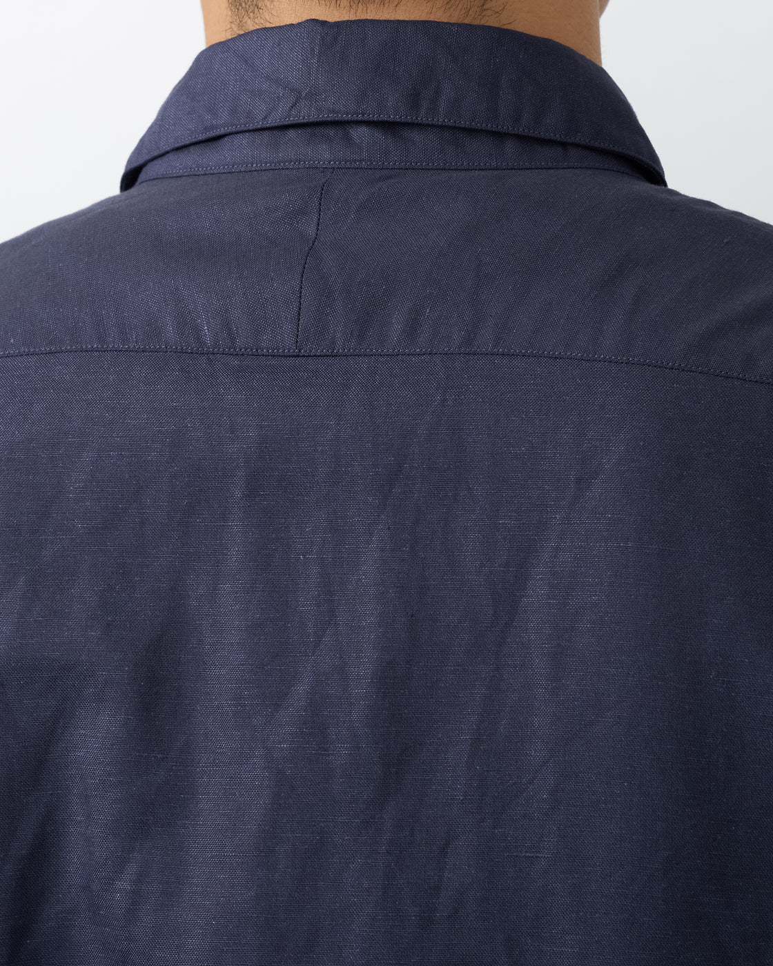 S H Cotton Linen Regular Collar Shirt Navy サイズ詳細写真 Keylime Tokyo size chart コットンリネンブレンド ネイビー メンズ長袖シャツ カジュアル 