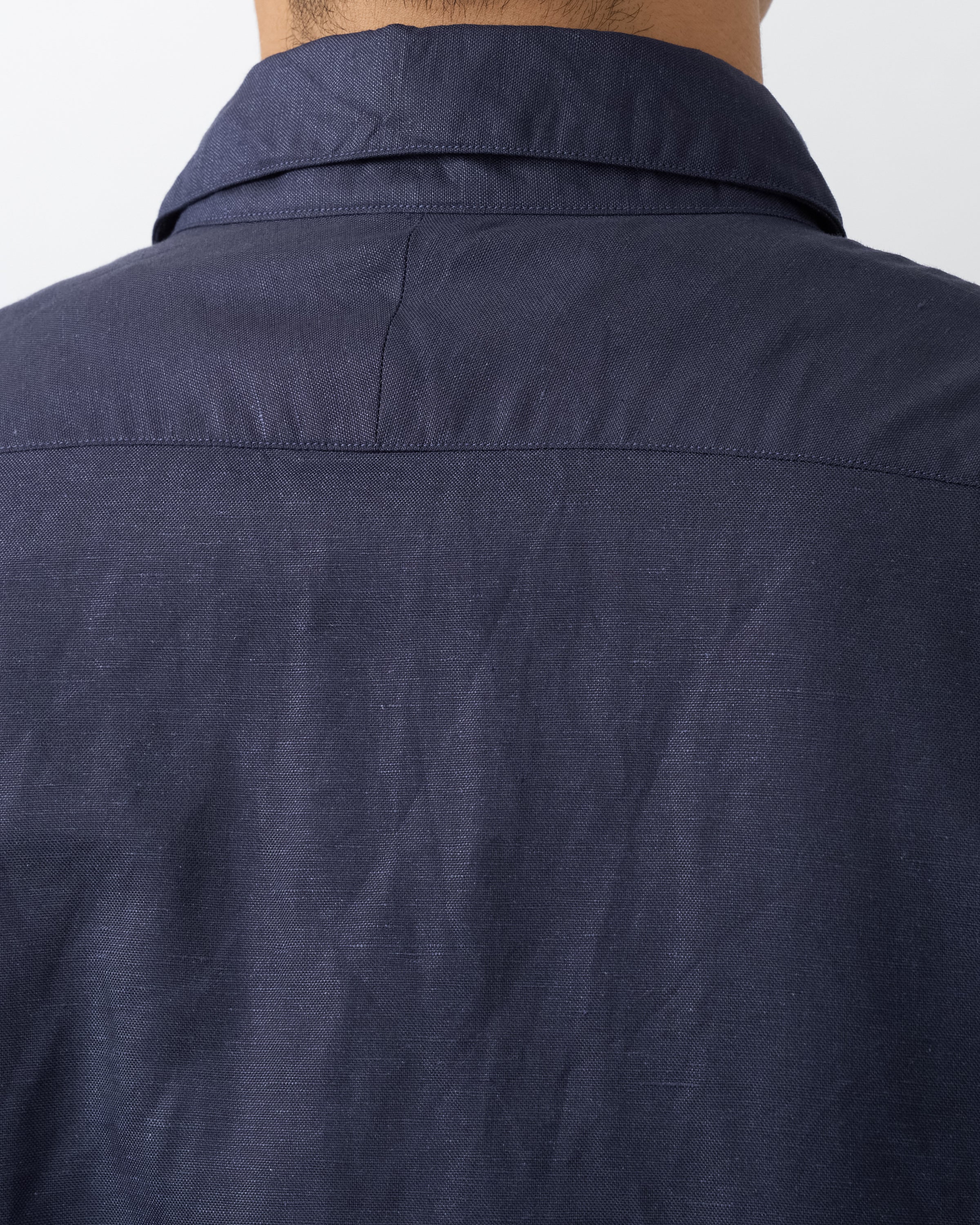 S H Cotton Linen Regular Collar Shirt Navy サイズ詳細写真 Keylime Tokyo size chart コットンリネンブレンド ネイビー メンズ長袖シャツ カジュアル 