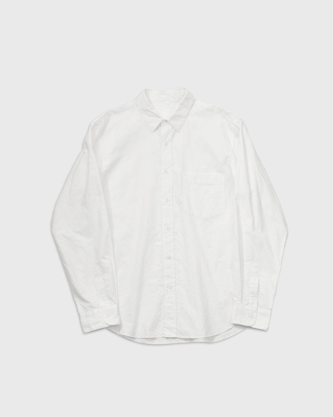 S H Cotton Regular Collar Shirt, White