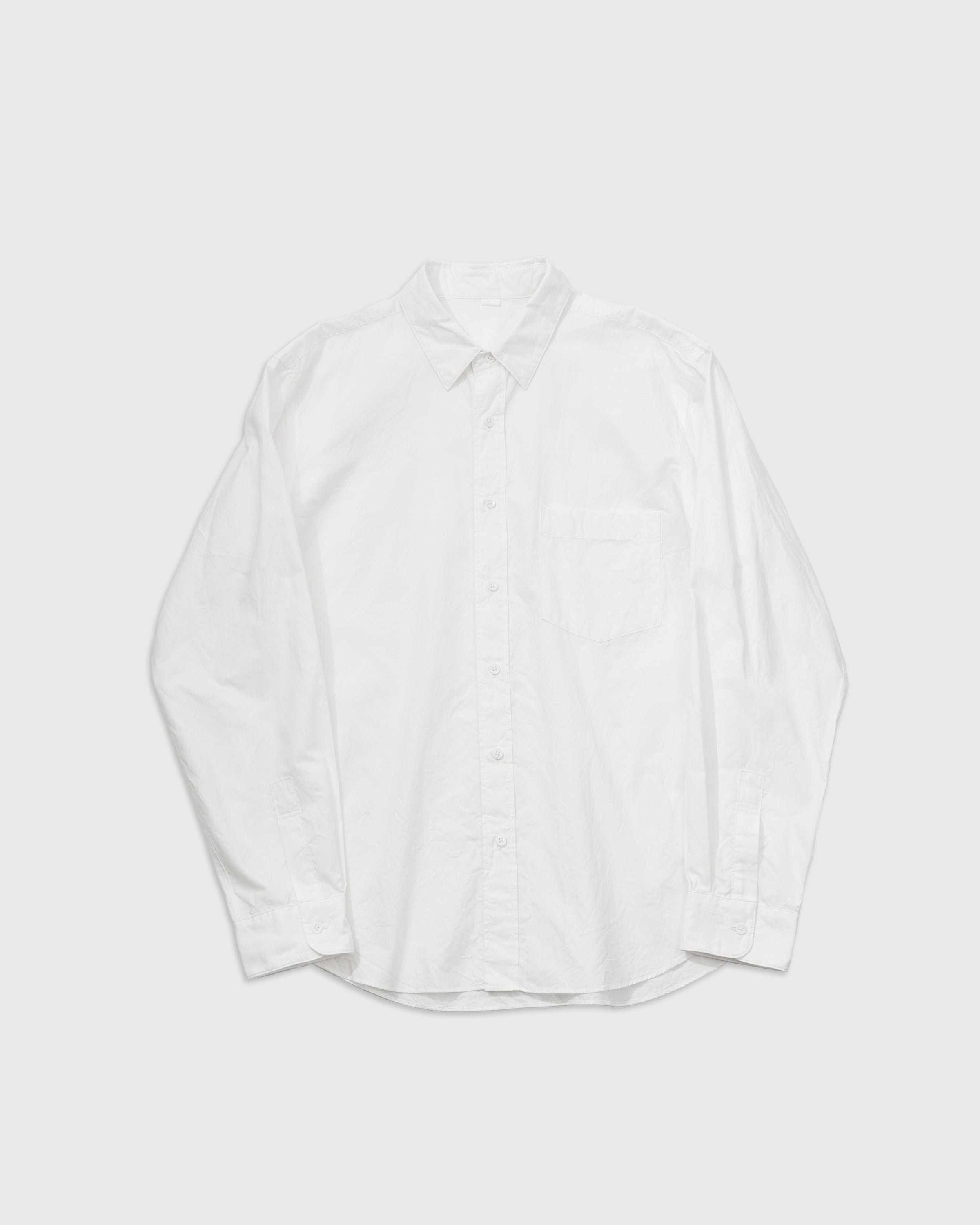 S H Cotton Regular Collar Shirt, White