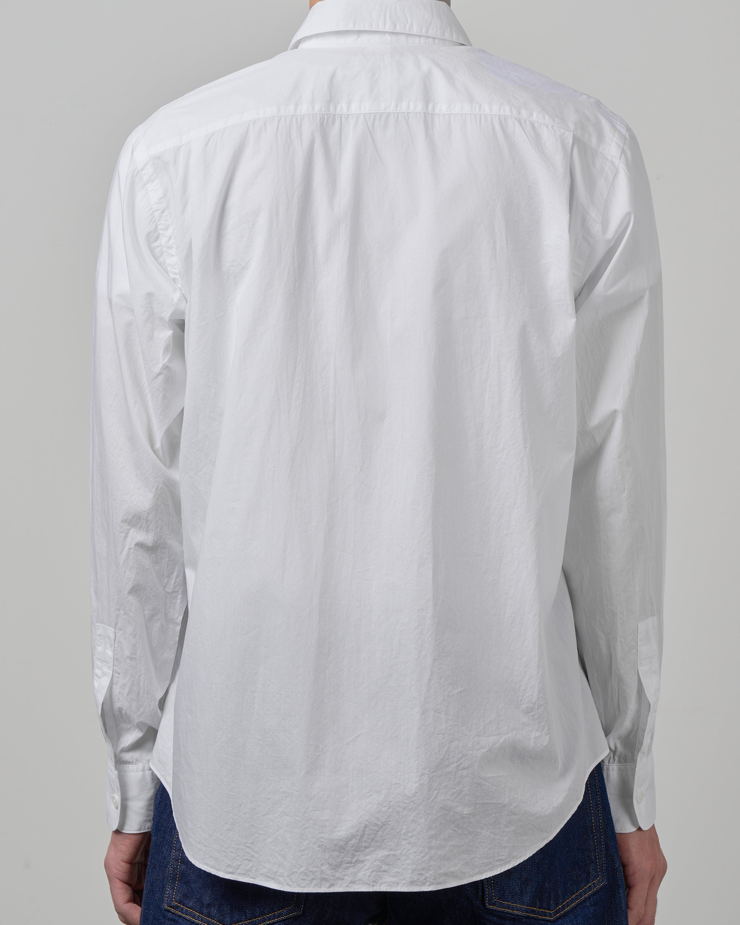 S H Cotton Regular Collar Shirt(Alumo), White