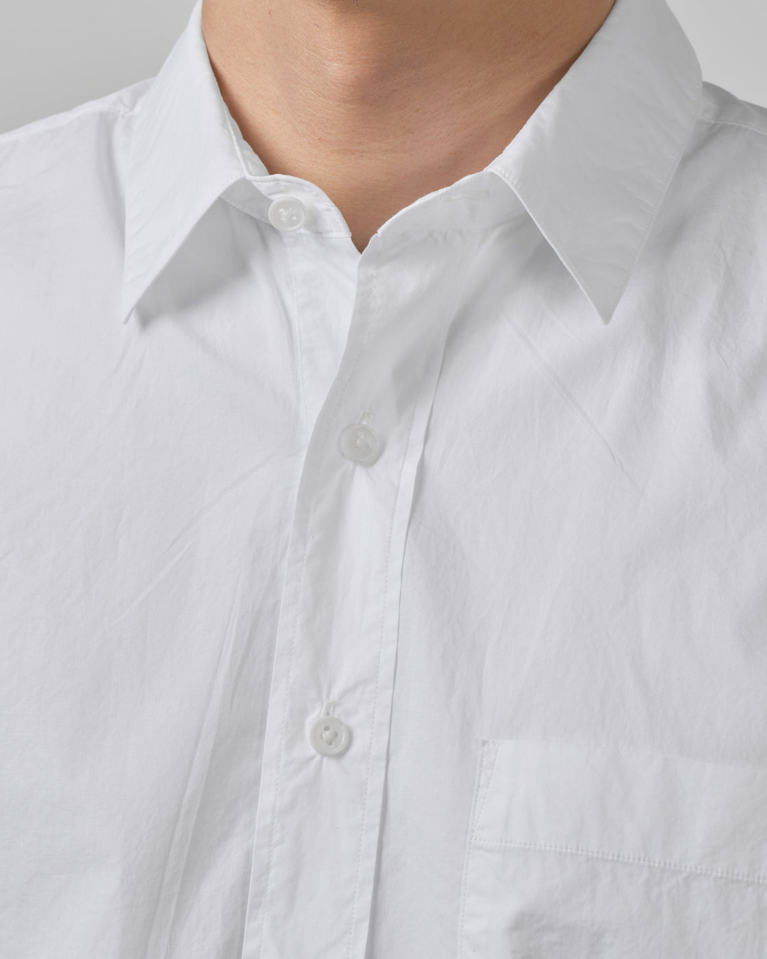 S H Cotton Regular Collar Shirt(Alumo), White