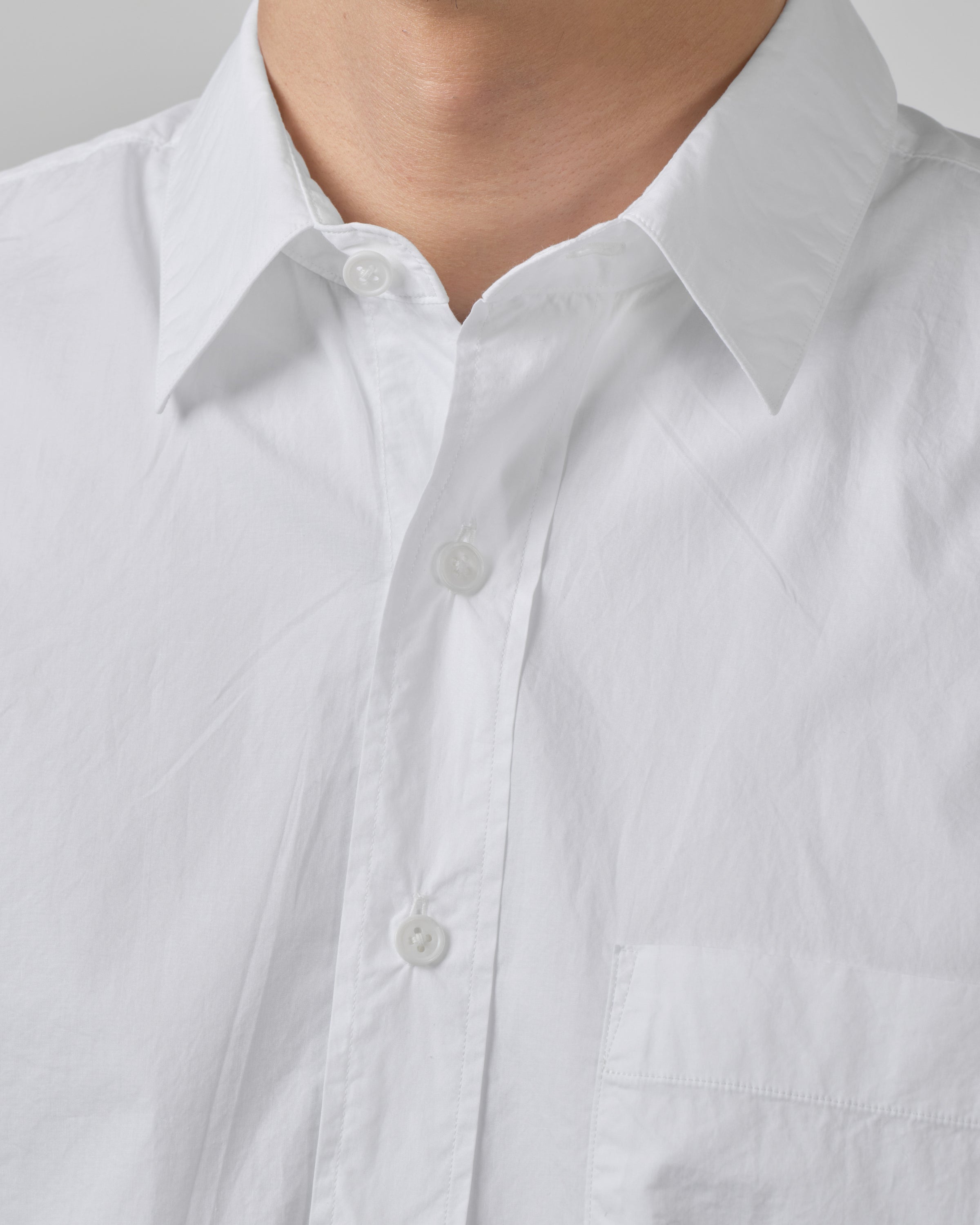 S H Cotton Regular Collar Shirt(Alumo), White