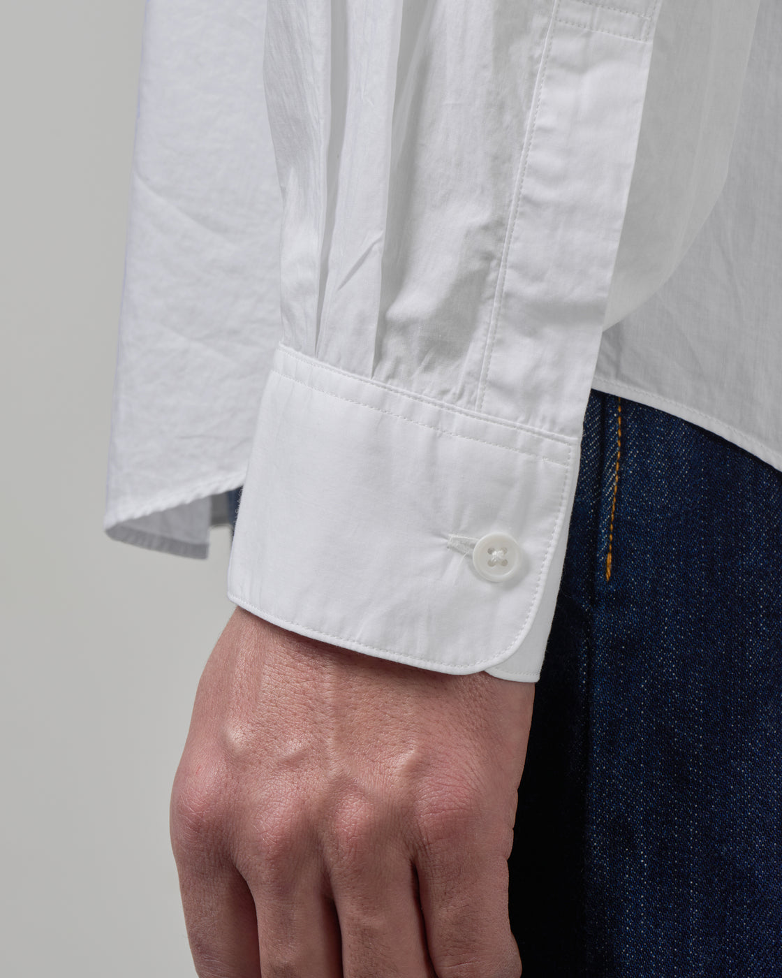 S H Cotton Regular Collar Shirt(Alumo), White