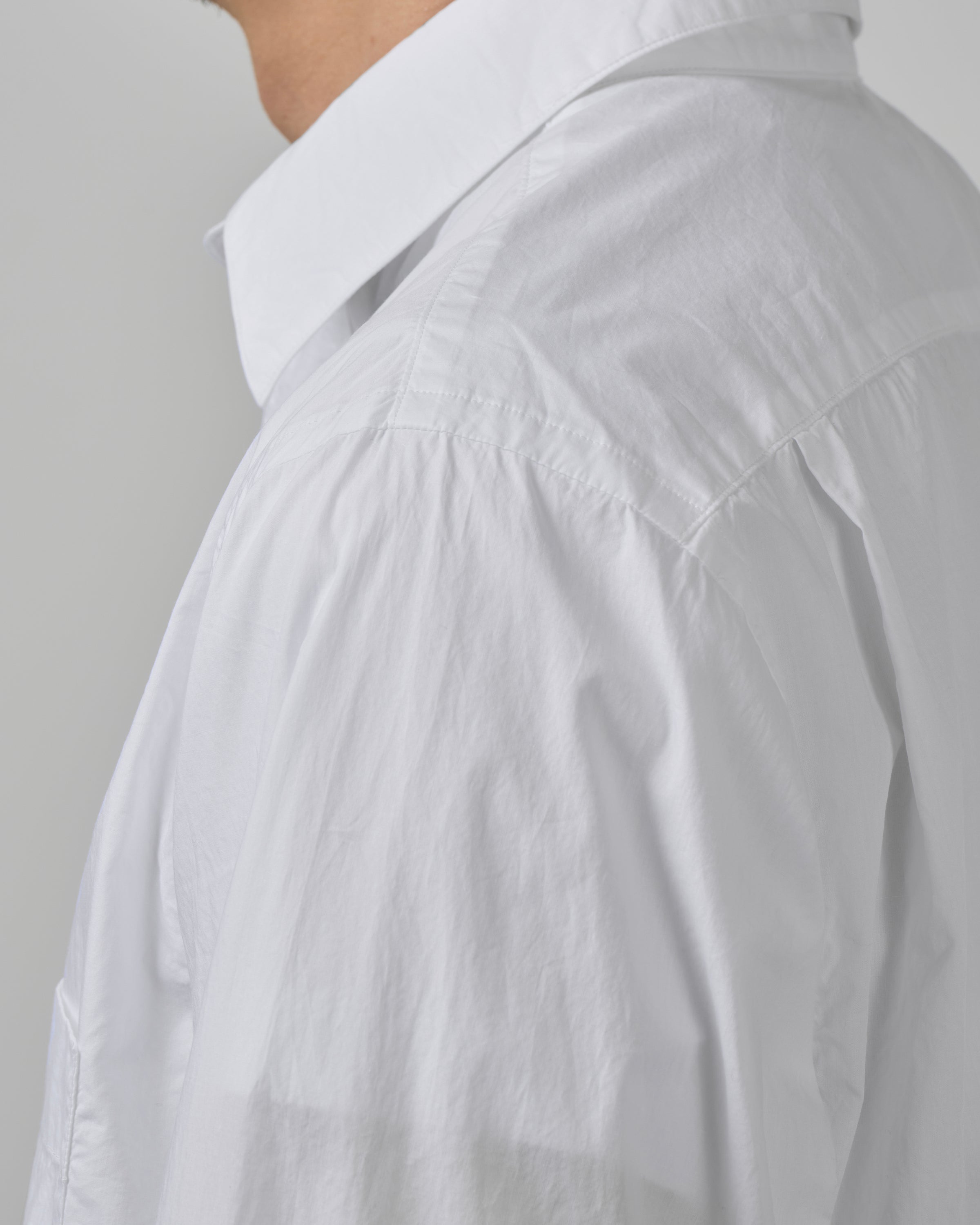 S H Cotton Regular Collar Shirt(Alumo), White