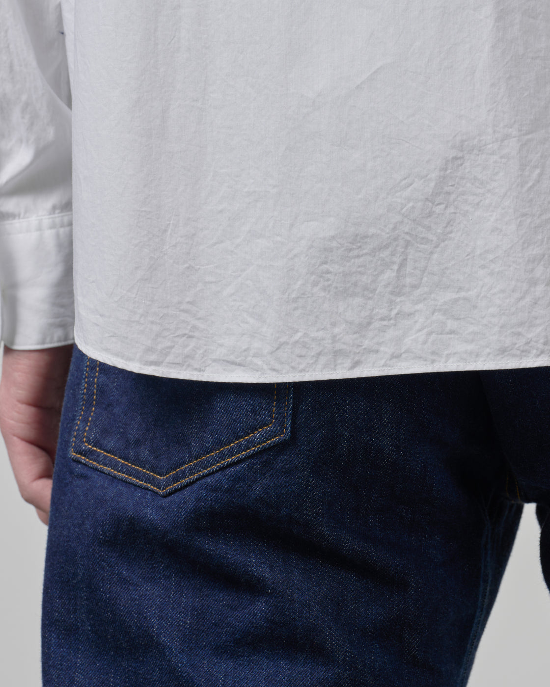 S H Cotton Regular Collar Shirt(Alumo), White