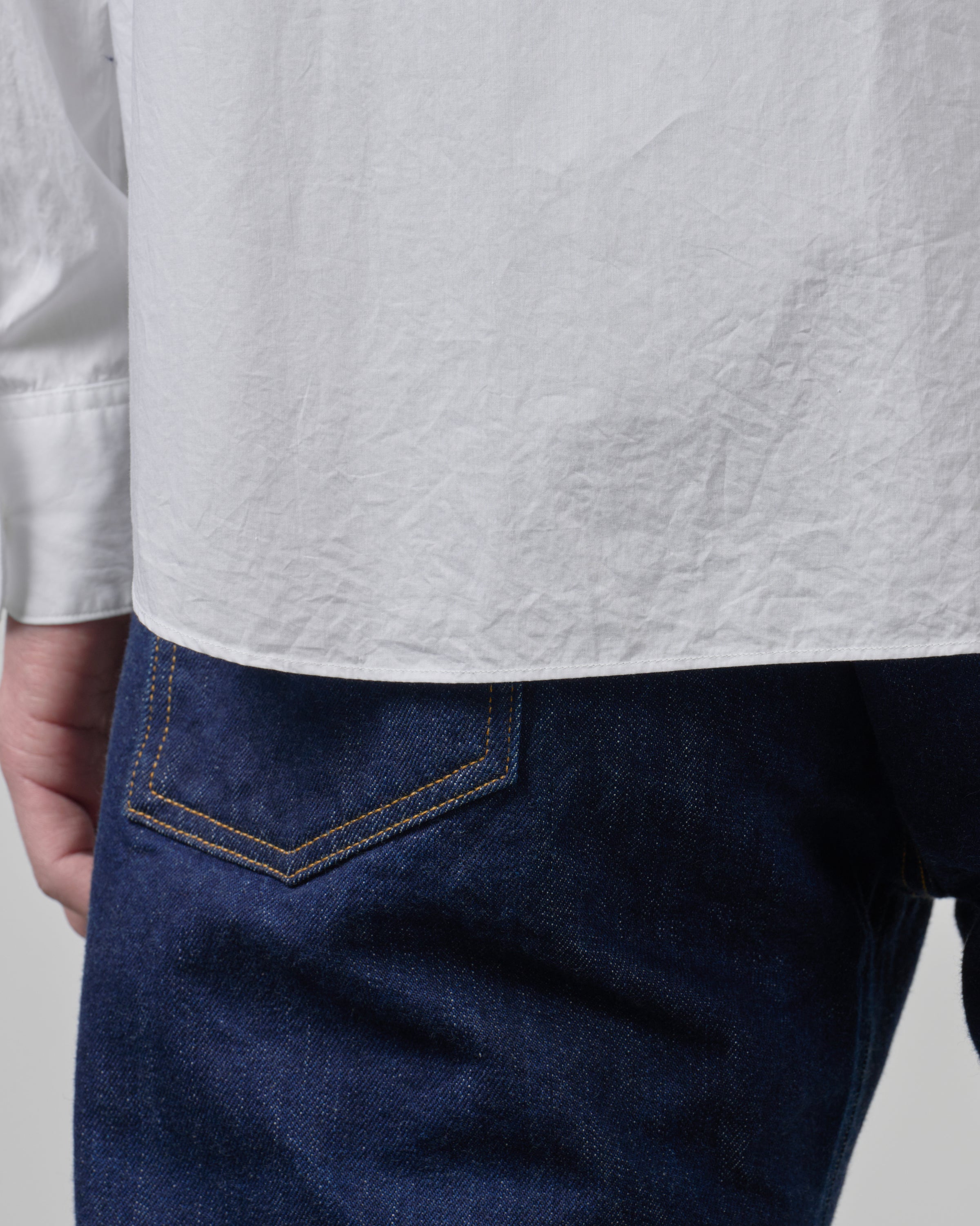 S H Cotton Regular Collar Shirt(Alumo), White