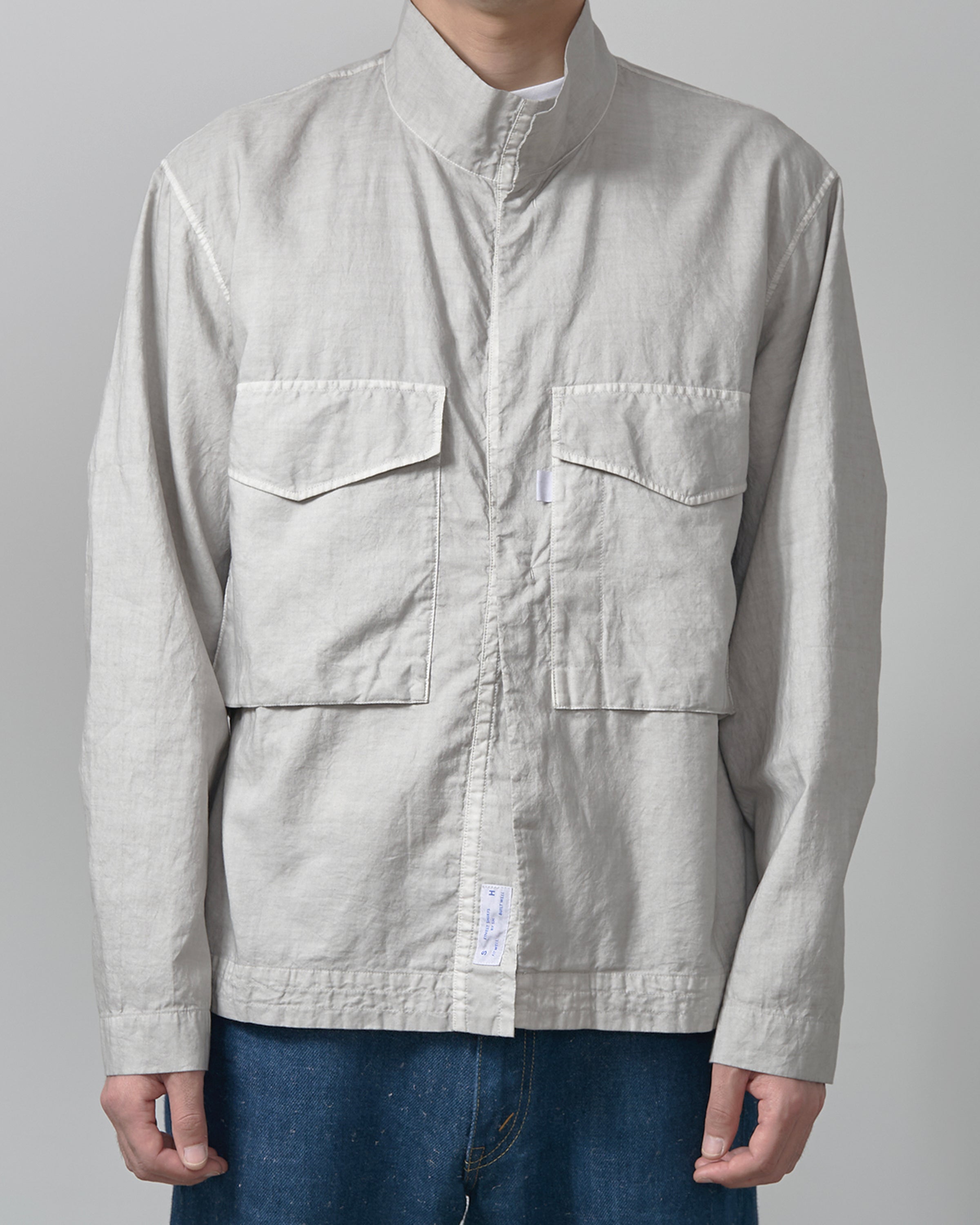 S H USWP-003 (墨染) Flight Shirt, Ink Grey