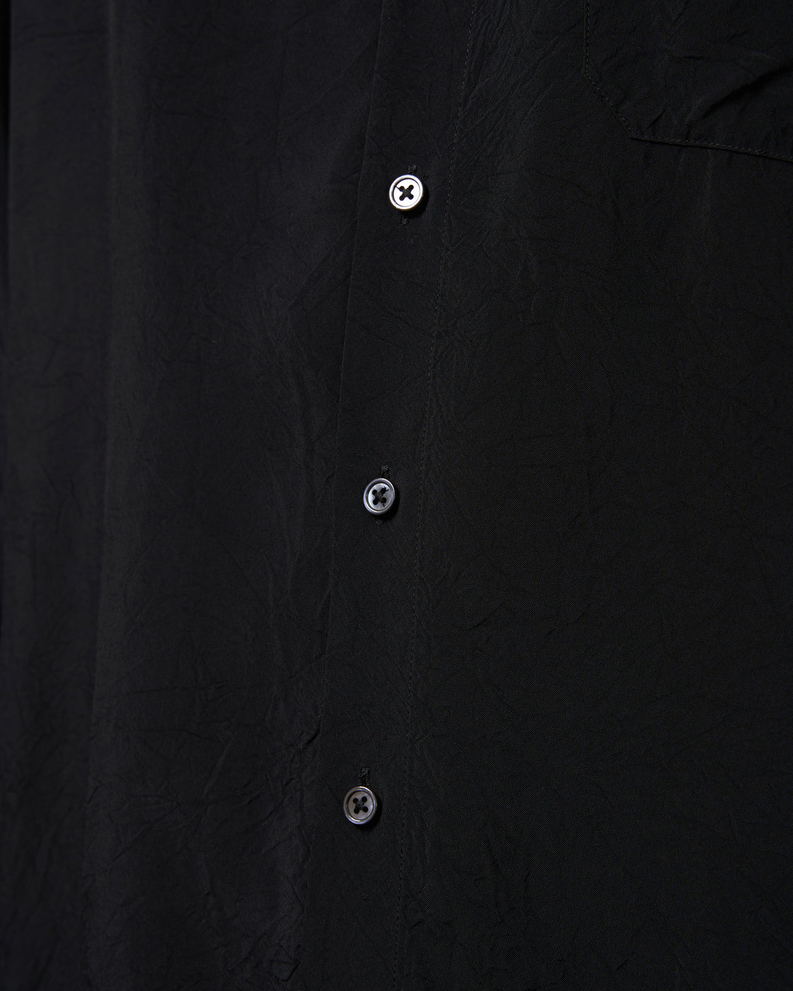 S H GMBT-011 Regular Collar Shirt(藍泥染), Black