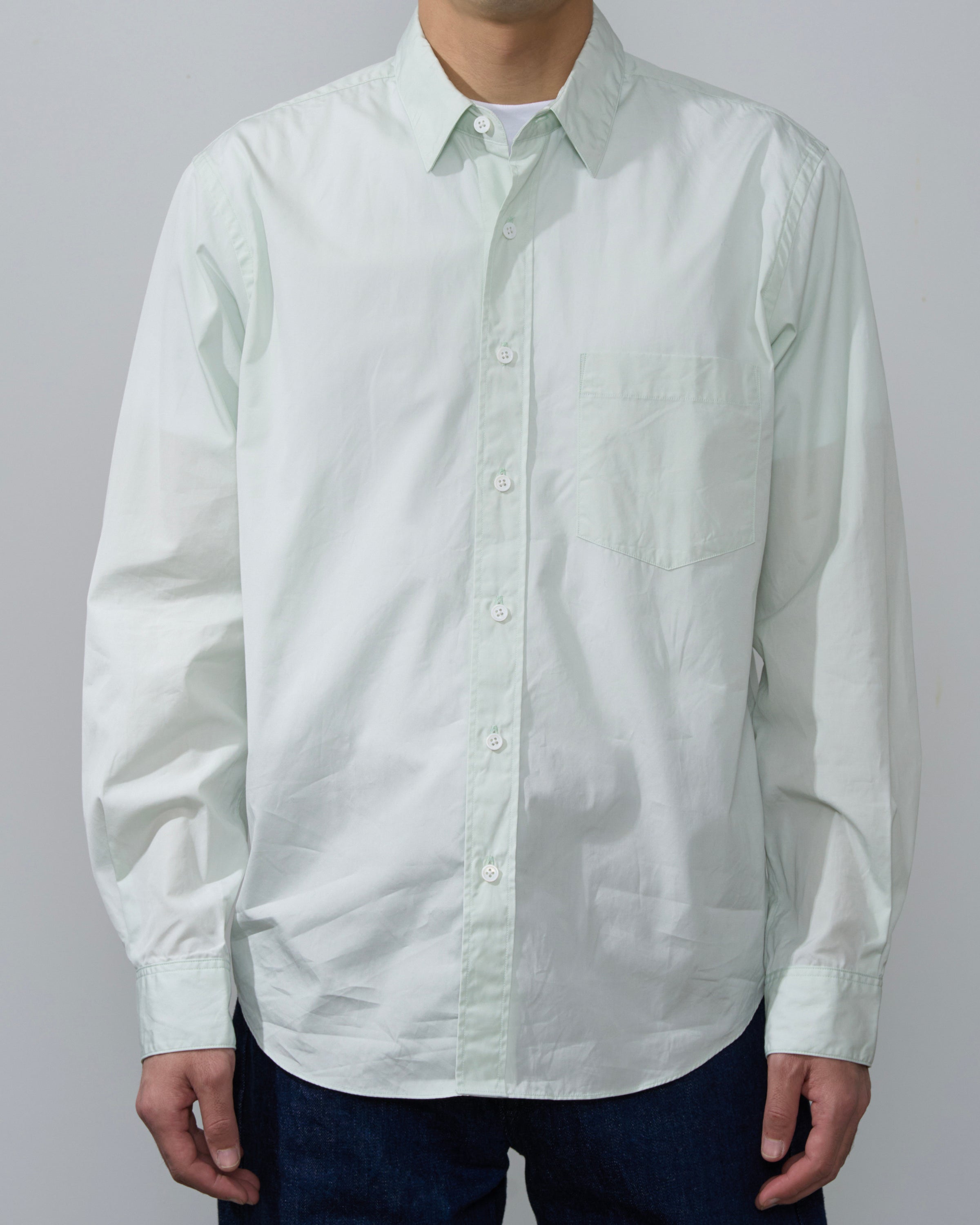 S H Regular Collar Shirt, Light Green