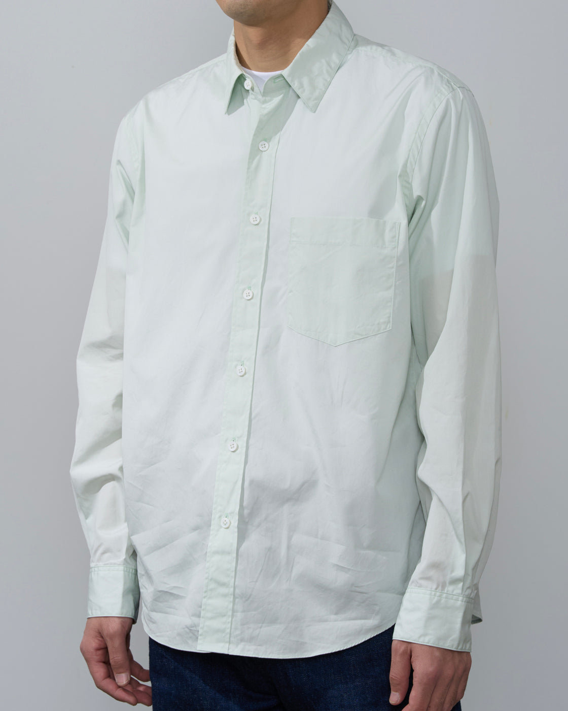 S H Regular Collar Shirt, Light Green