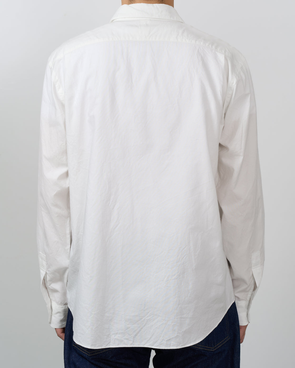 S H Cotton Regular Collar Shirt, White