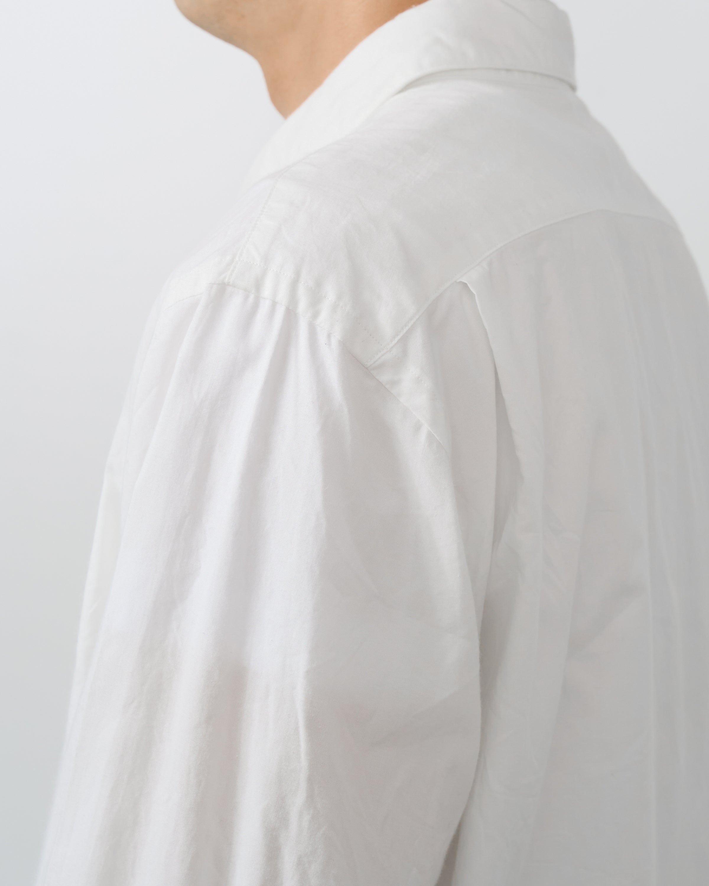 S H Cotton Regular Collar Shirt, White
