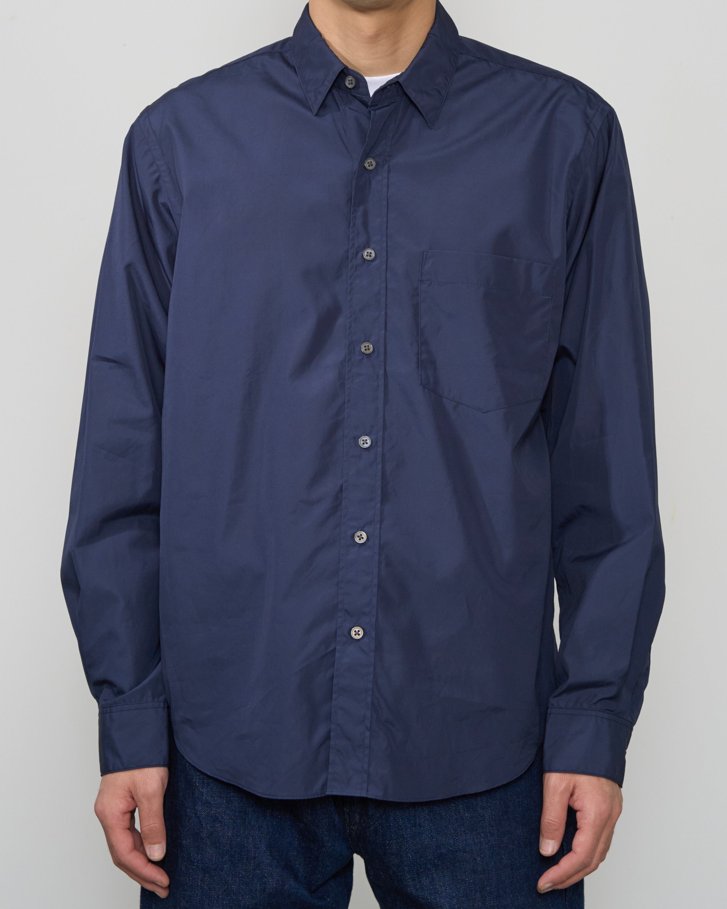 S H Regular Collar Shirt, Navy