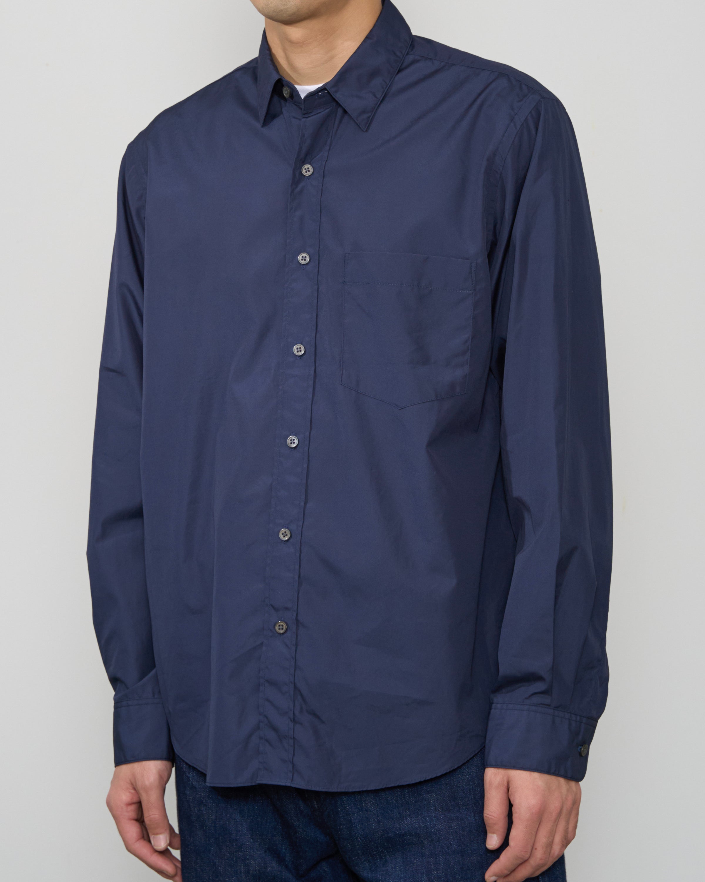 S H Regular Collar Shirt, Navy