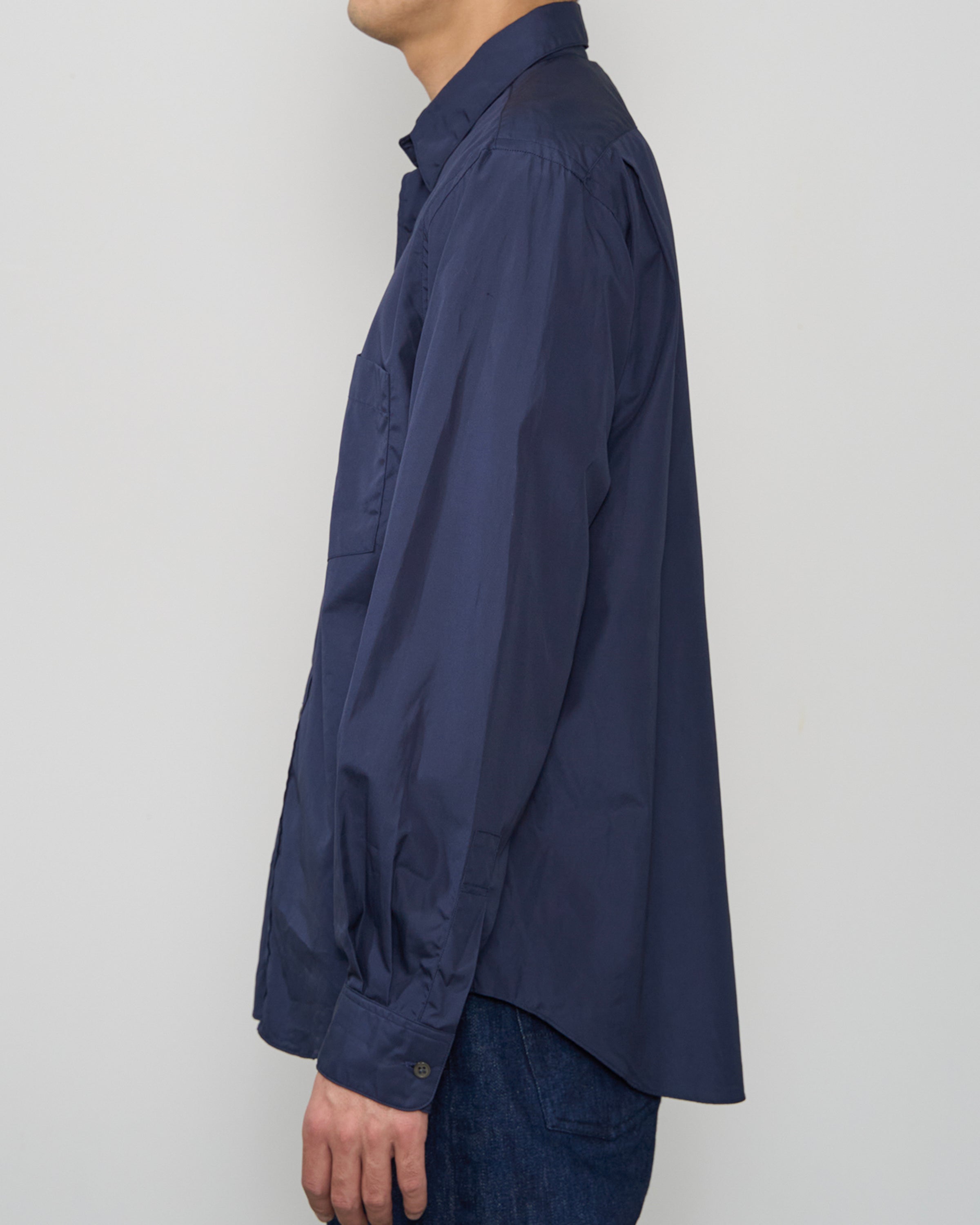 S H Regular Collar Shirt, Navy