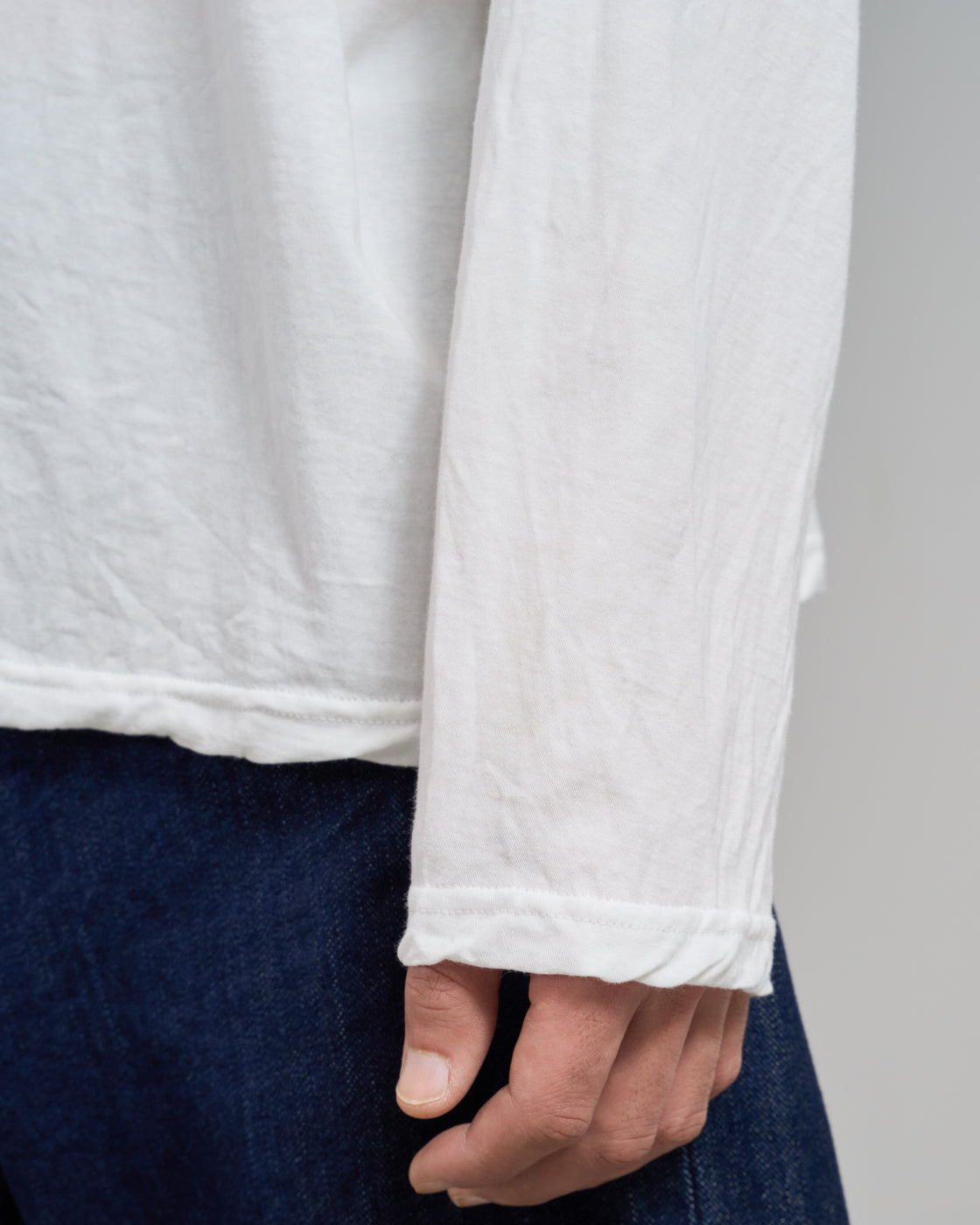 1027 25SS Cutsew Long Sleeve, White