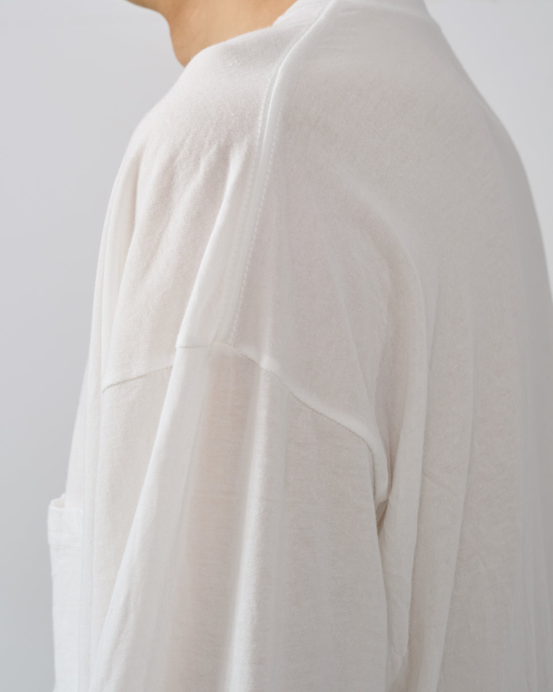 1027 25SS Cutsew Long Sleeve, White